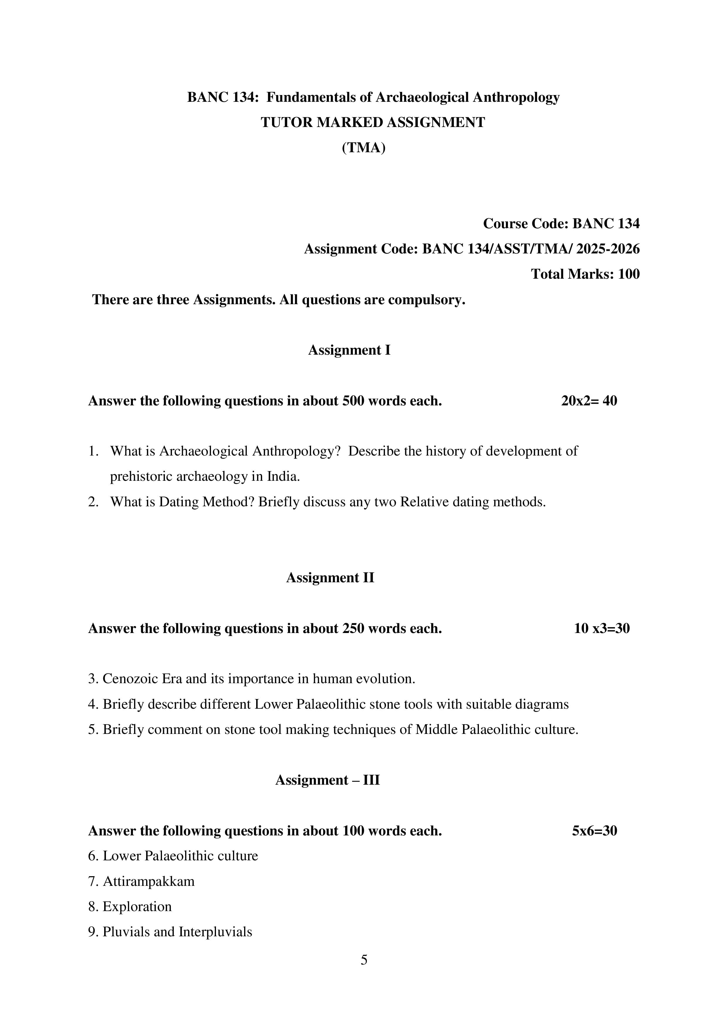 IGNOU BANC 134 Handwritten Hardcopy Assignment 2025-2026 (English Medium)