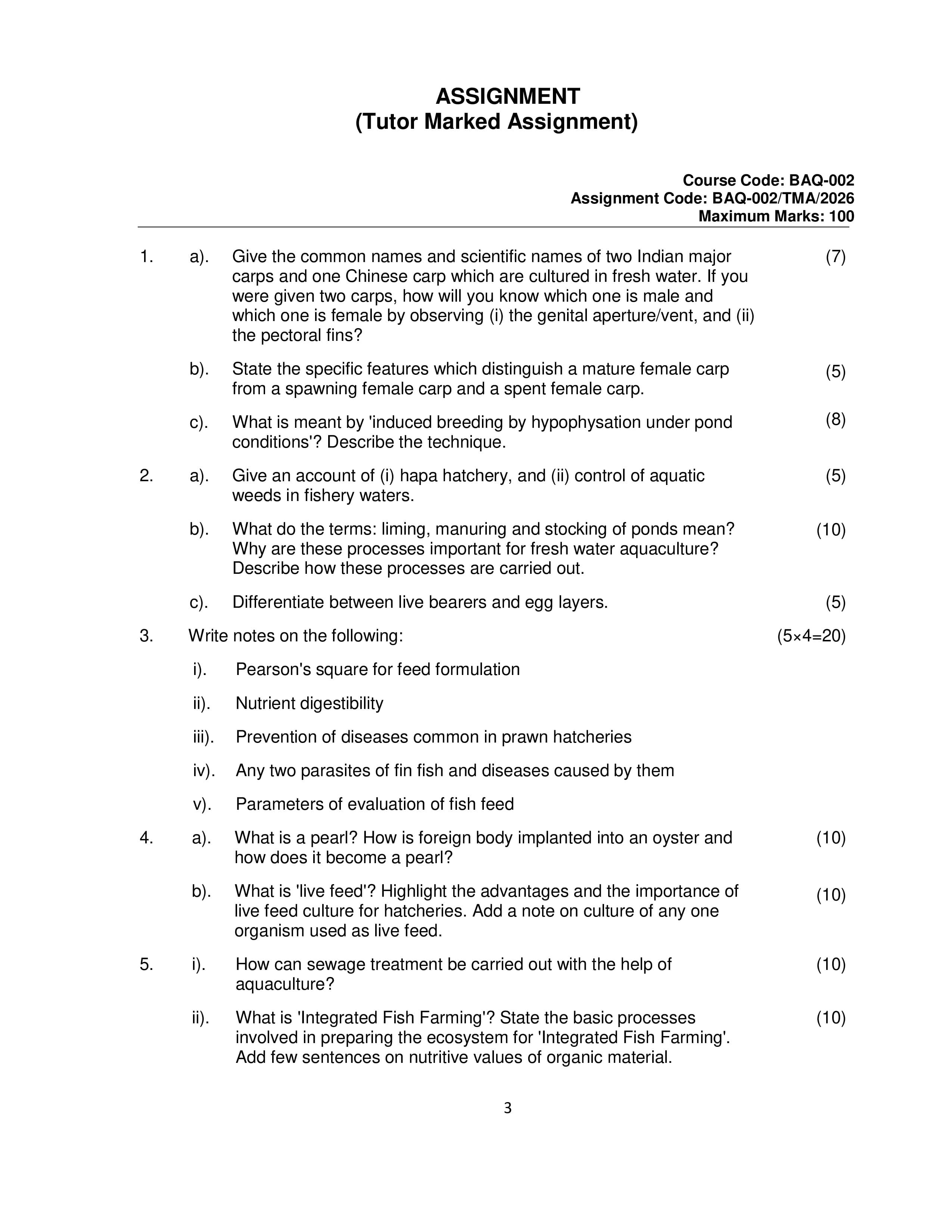 IGNOU BAQ 002 Handwritten Hardcopy Assignment 2026-26 (English Medium)