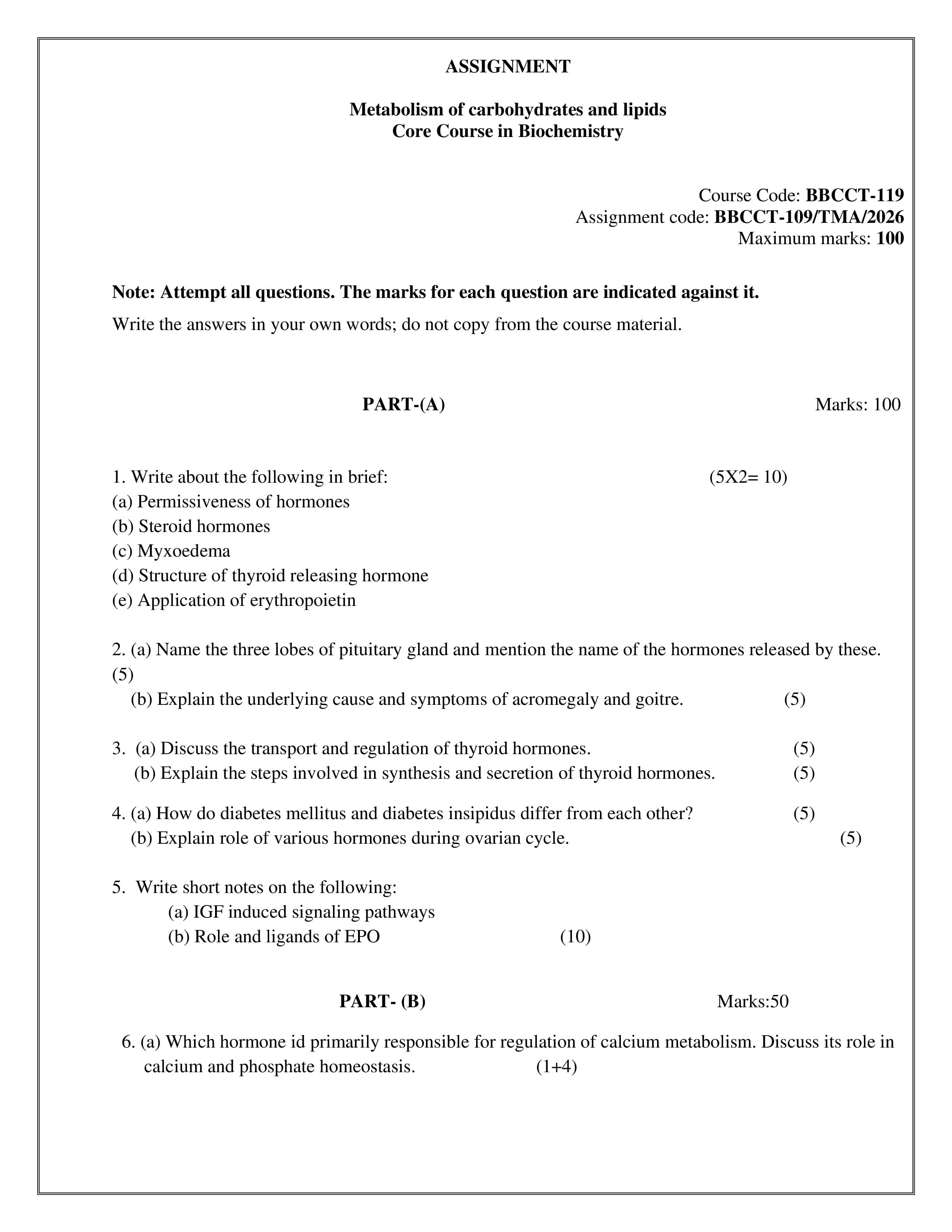 IGNOU BBCCT 119 Handwritten Hardcopy Assignment 2026-26 (English Medium)