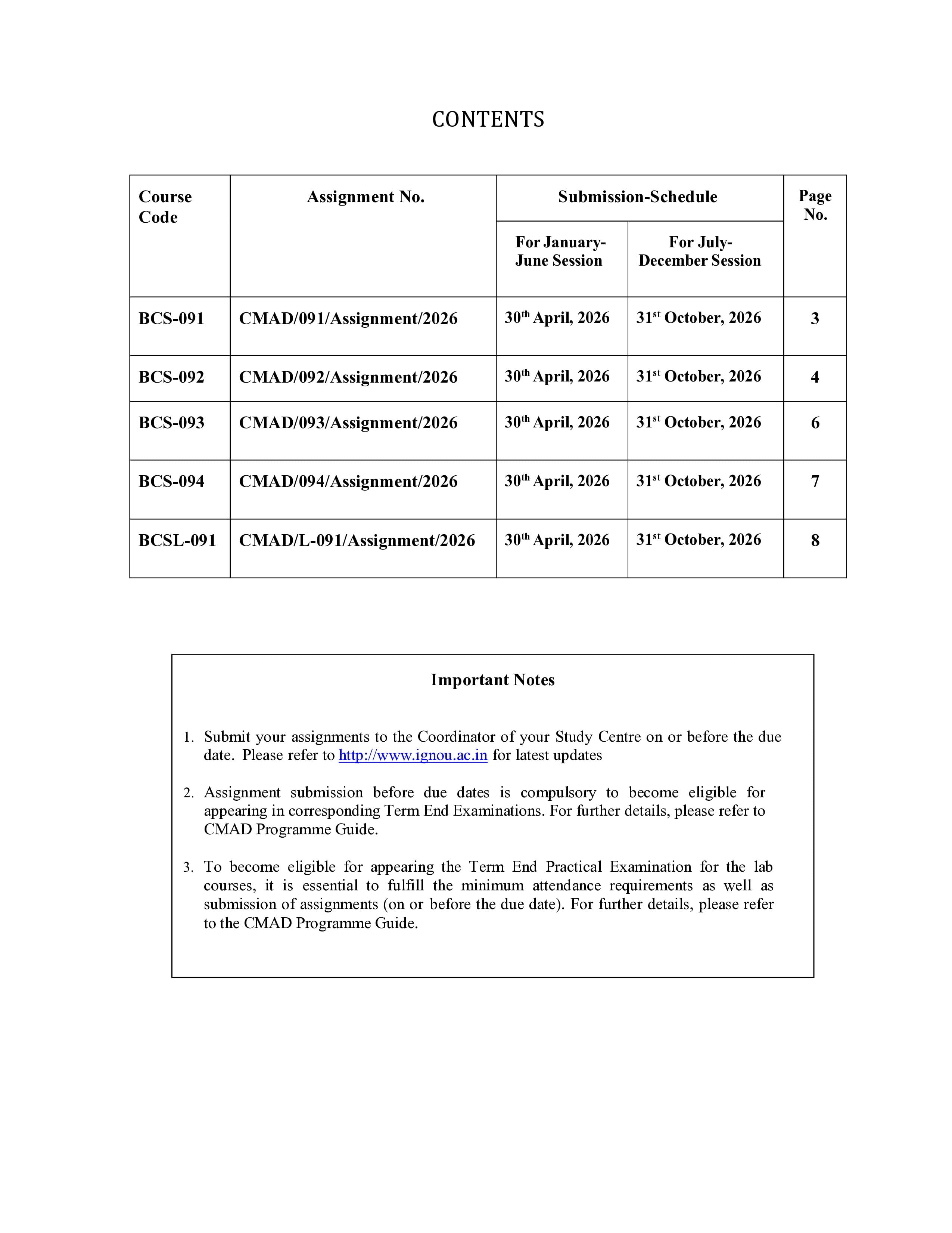 IGNOU BCS 091 Handwritten Hardcopy Assignment 2026-26 (English Medium)