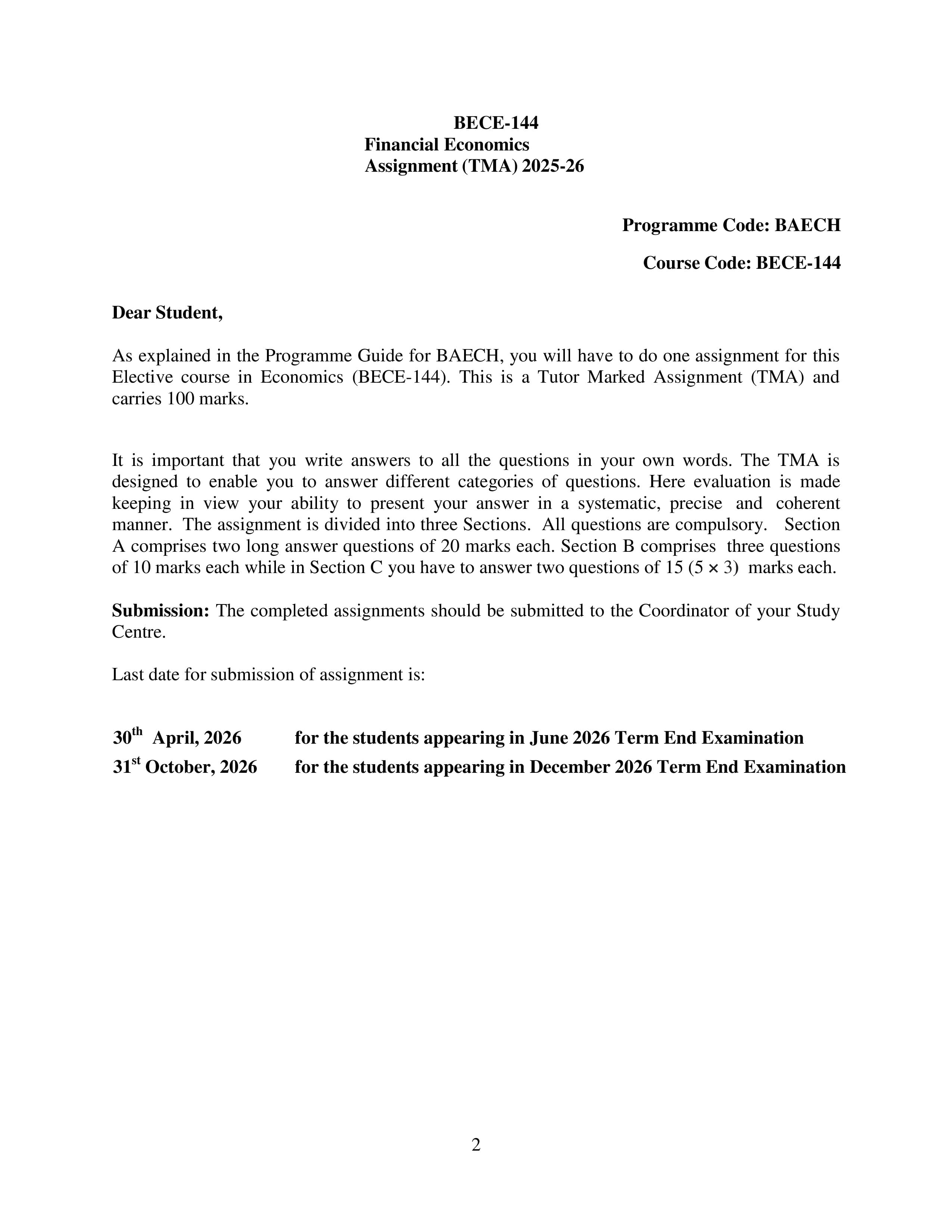 IGNOU BECE 144 Handwritten Hardcopy Assignment 2025-2026 (English Medium)