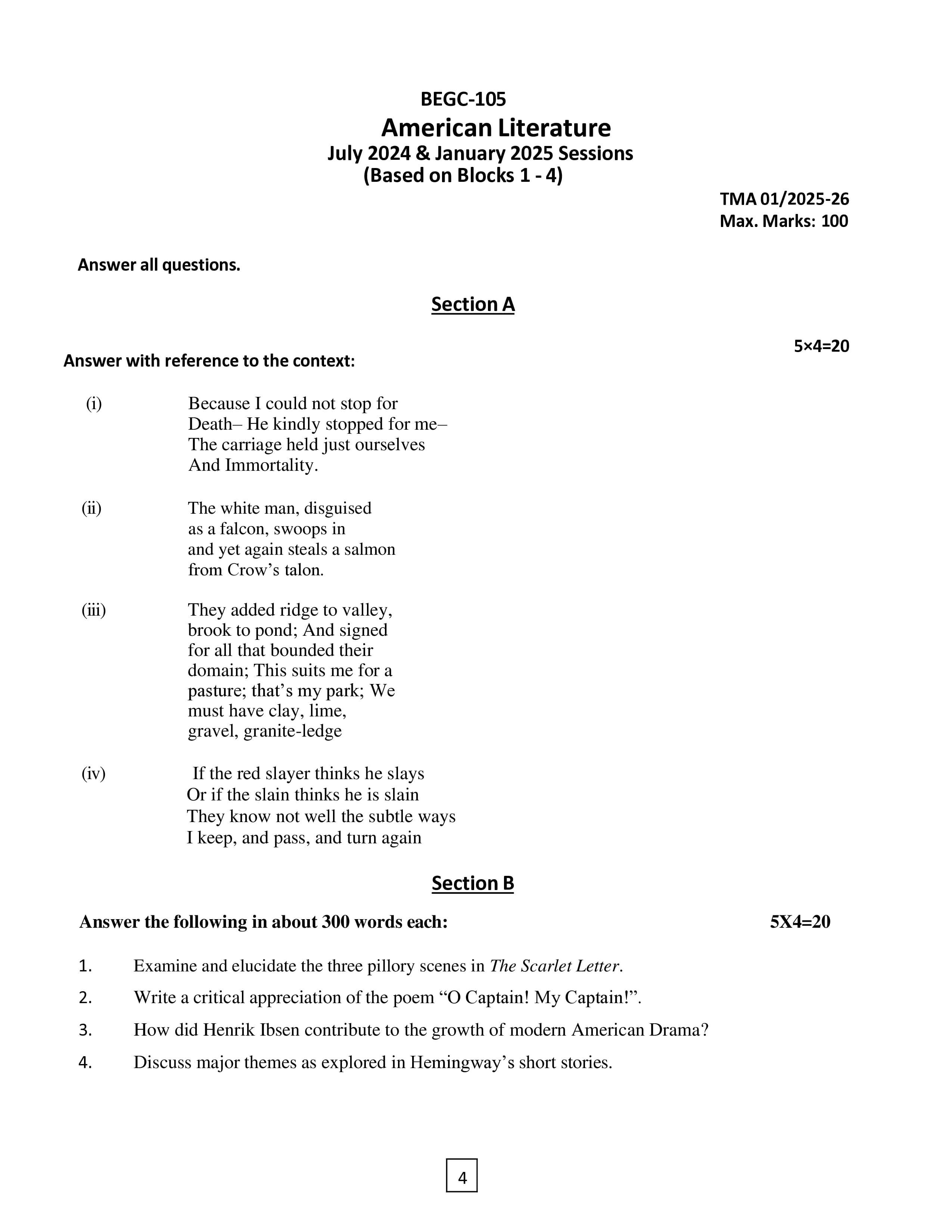 IGNOU BEGC 105 Handwritten Hardcopy Assignment 2025-2026 (English Medium)