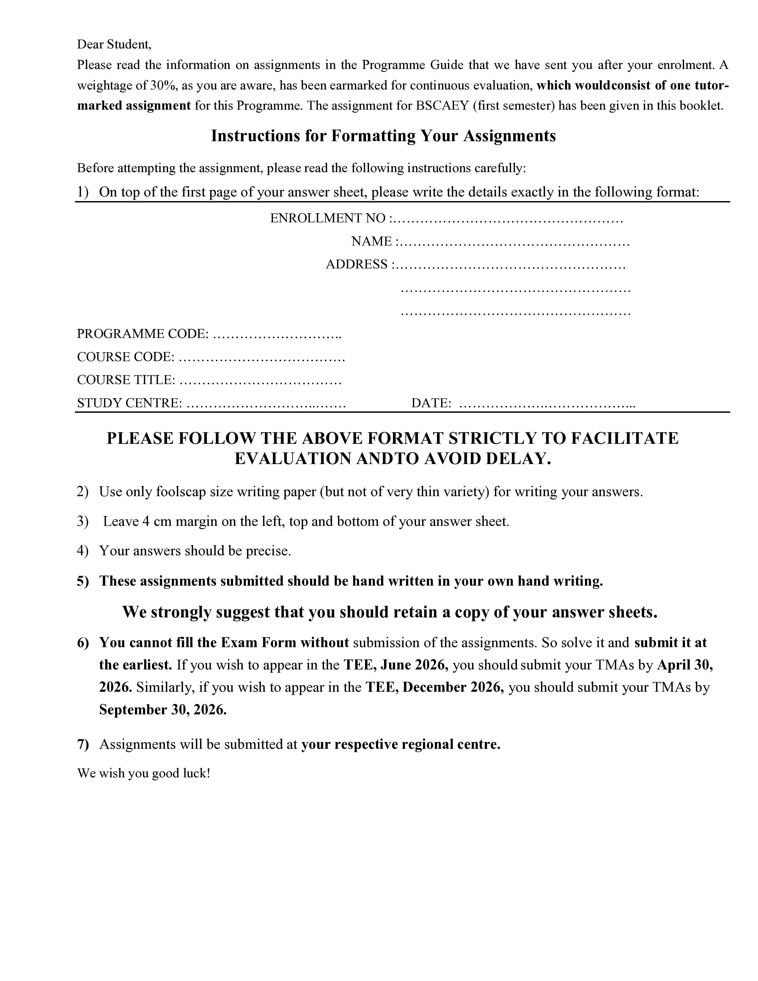 IGNOU BEY 002 Handwritten Hardcopy Assignment 2026-26 (English Medium)