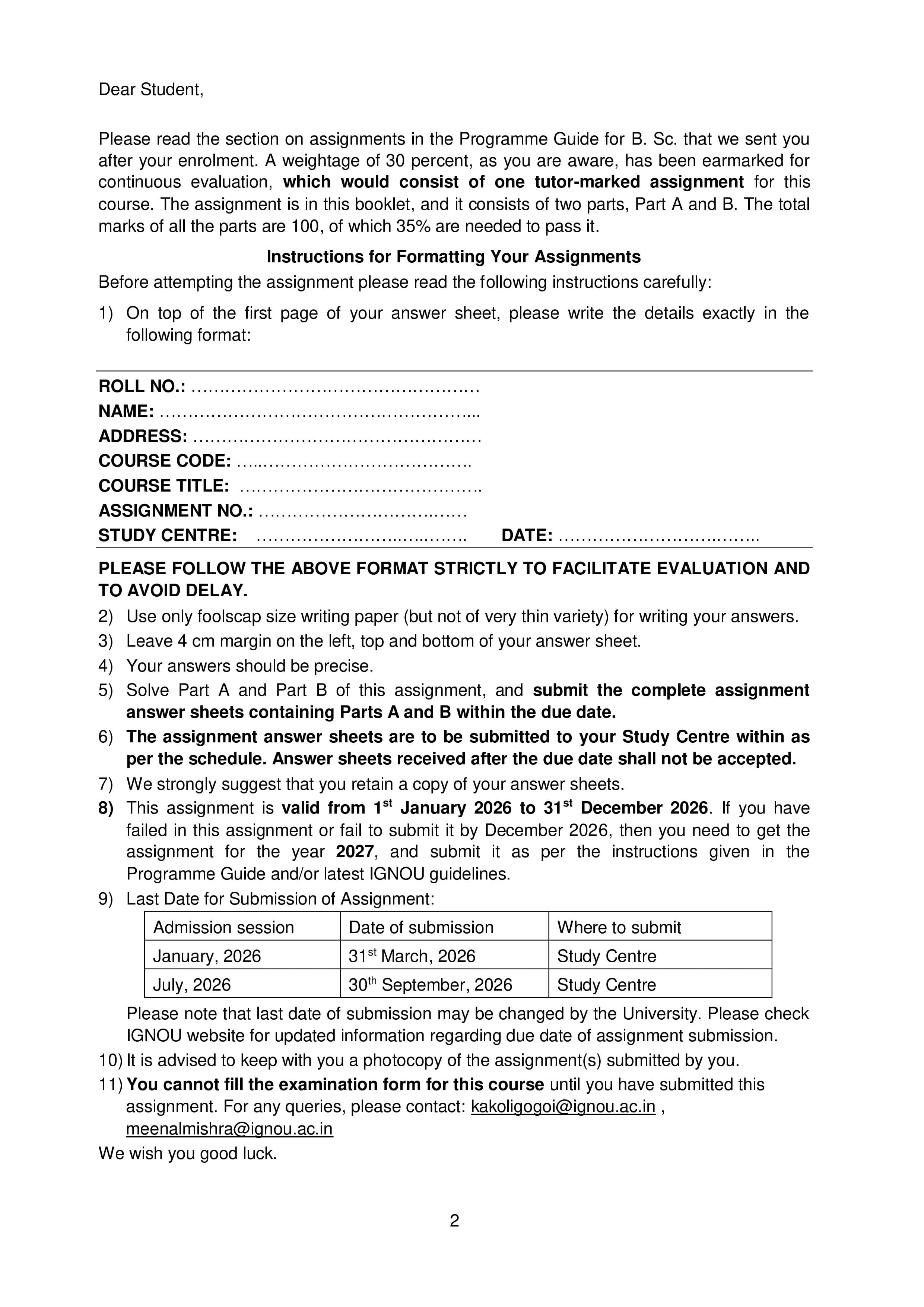 IGNOU BGYCT 135 Handwritten Hardcopy Assignment 2026-26 (English Medium)