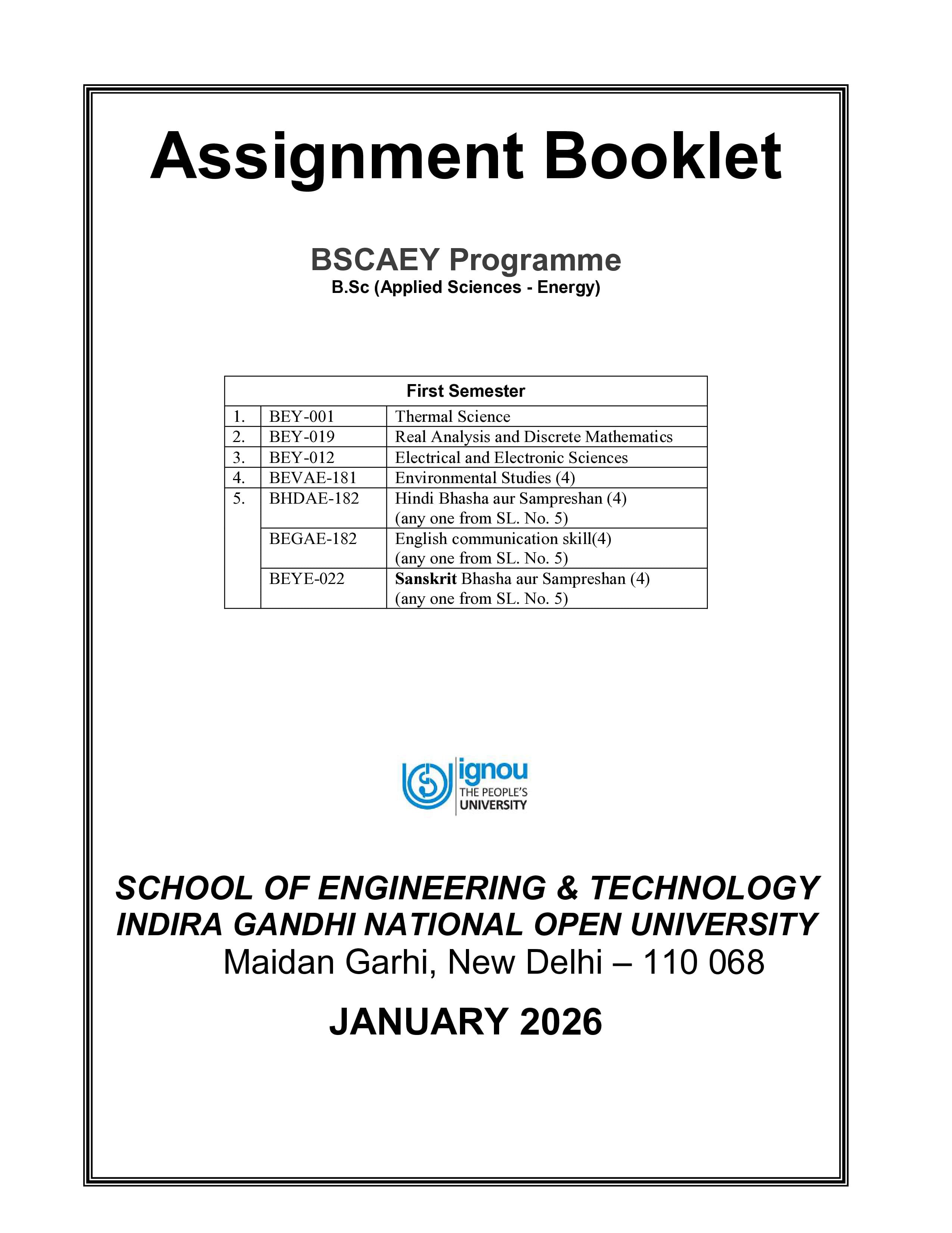 IGNOU BHDAE 182 Handwritten Hardcopy Assignment 2026-26 (Hindi Medium)