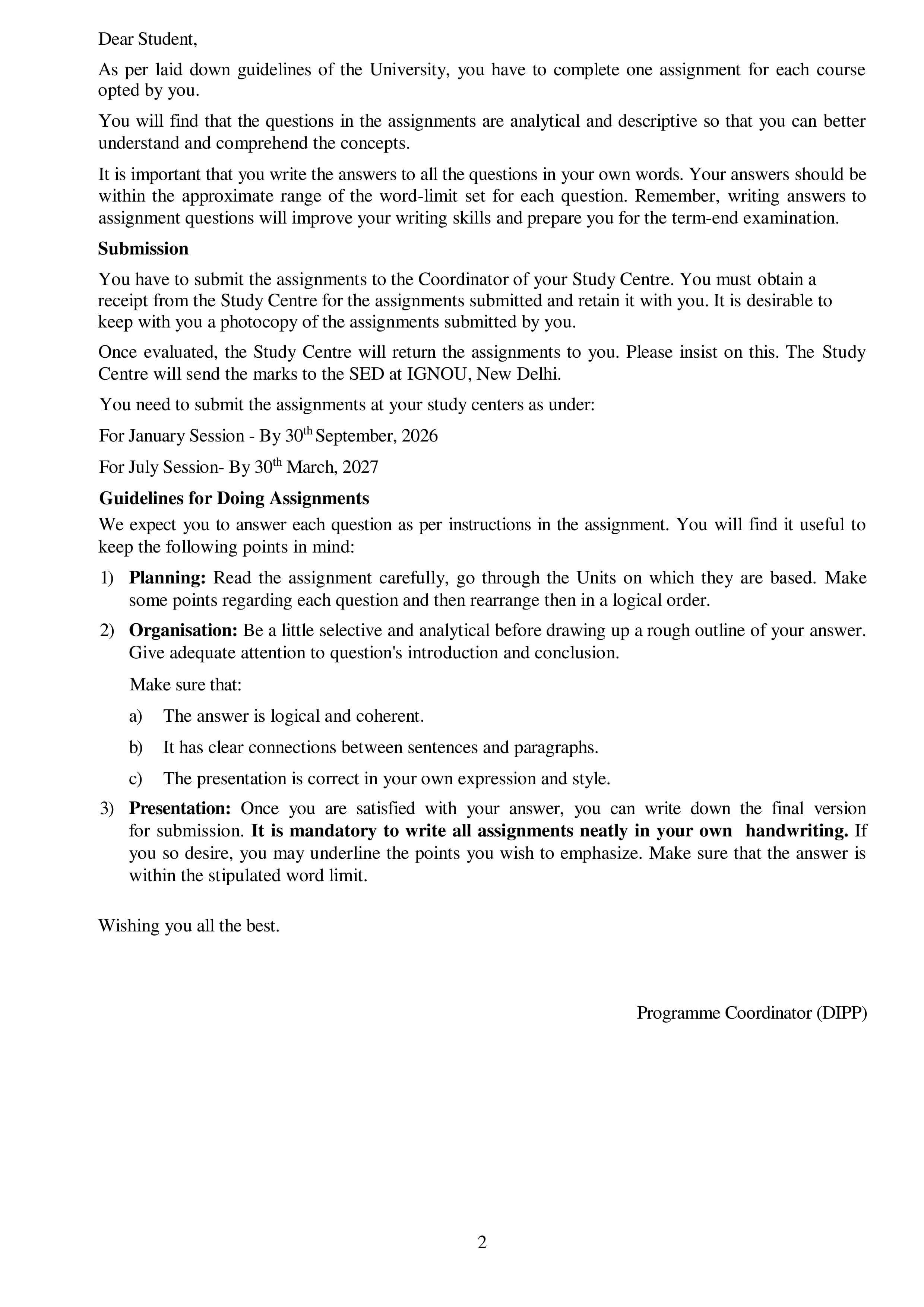 IGNOU BLEP 001 Handwritten Hardcopy Assignment 2026-26 (English Medium)