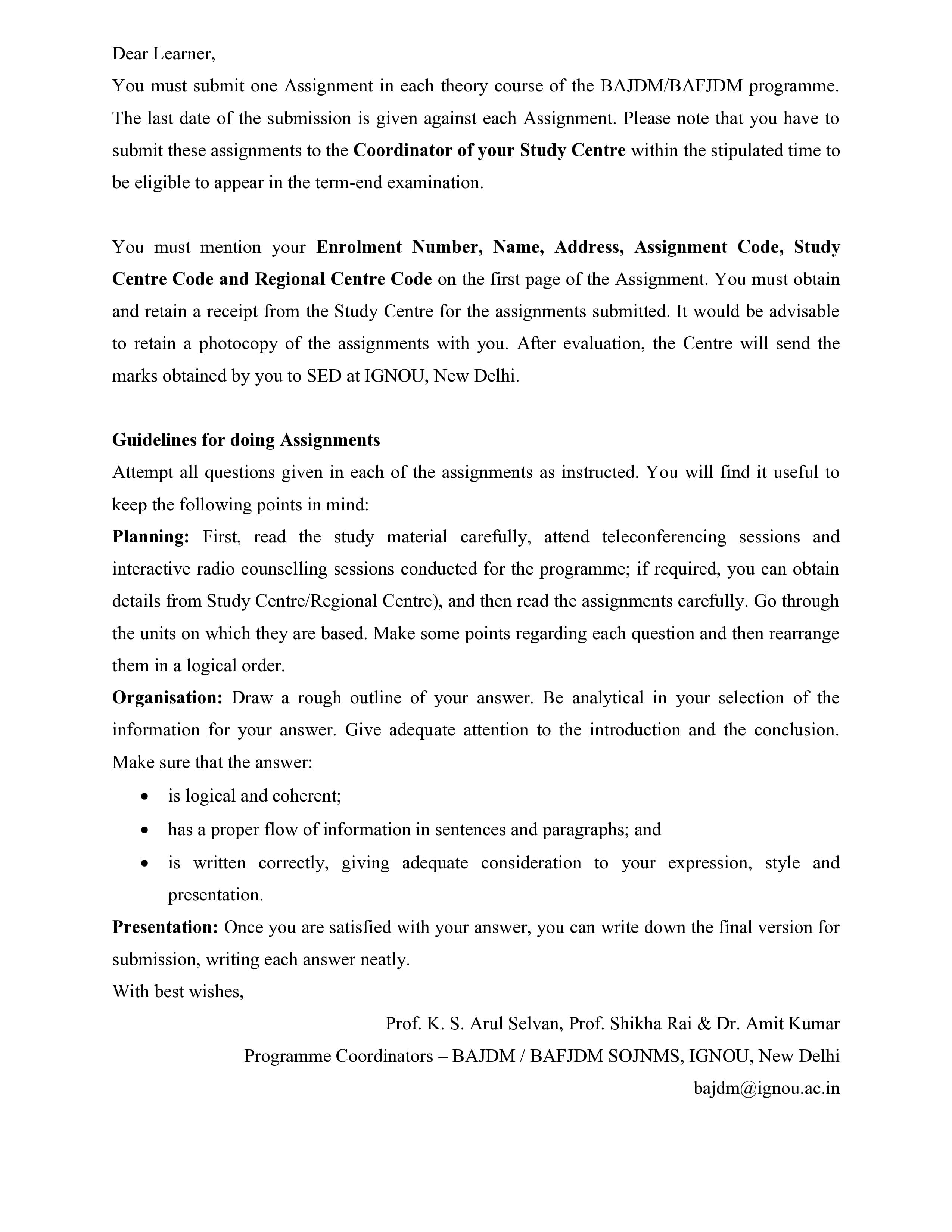 IGNOU BNME 001 Handwritten Hardcopy Assignment 2026-26 (English Medium)