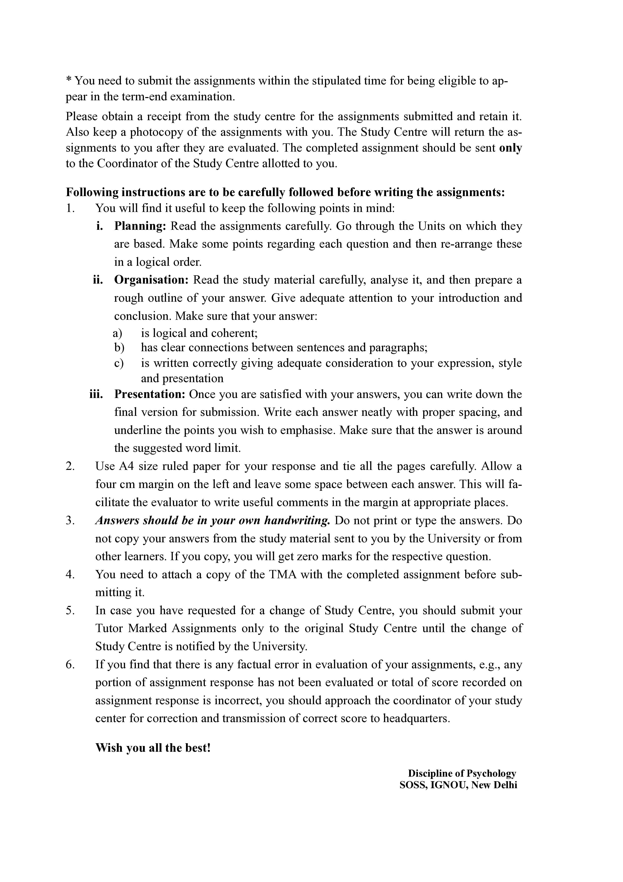 IGNOU BPCC 110 Handwritten Hardcopy Assignment 2025-2026 (English Medium)