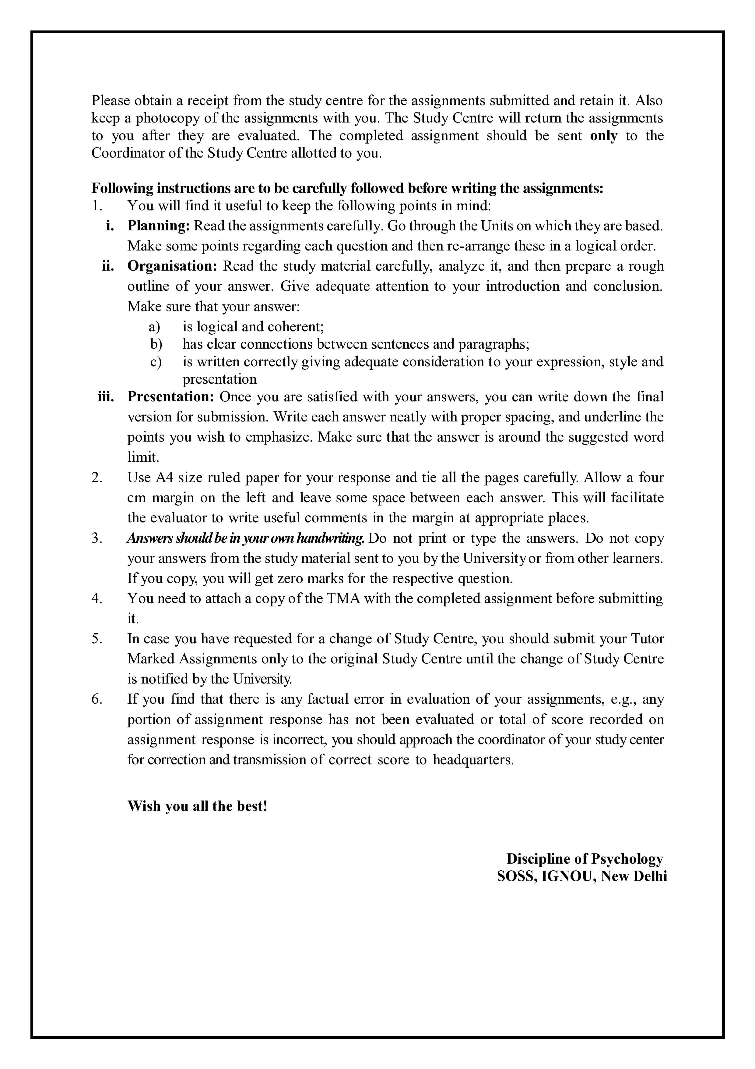 IGNOU BPCG 176 Handwritten Hardcopy Assignment 2025-2026 (English Medium)