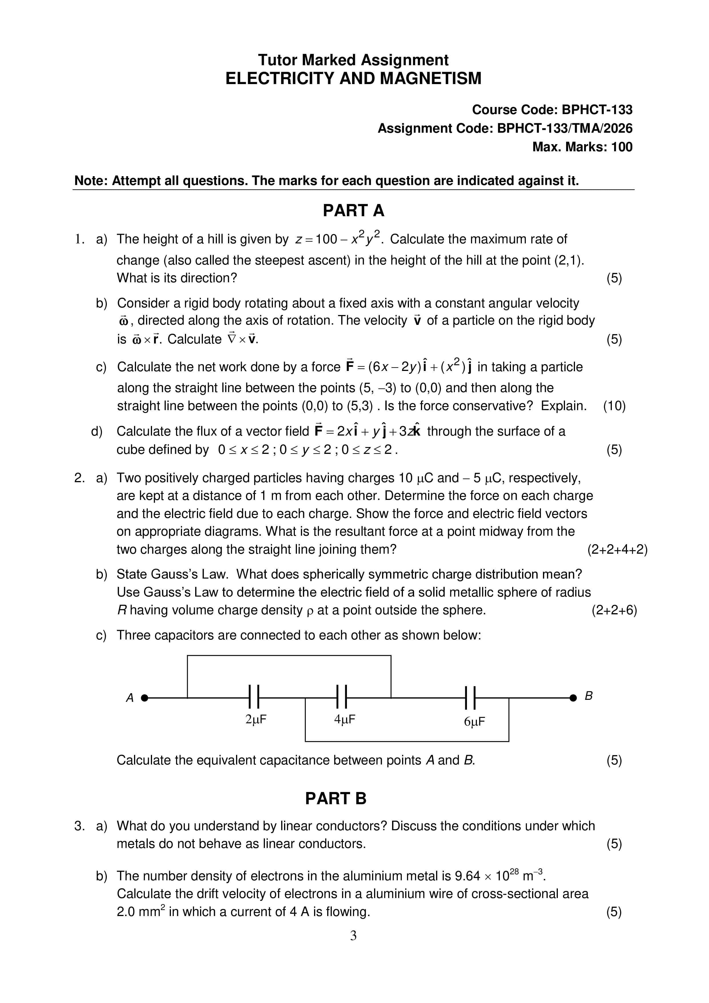 IGNOU BPHCT 133 Handwritten Hardcopy Assignment 2026-26 (English Medium)