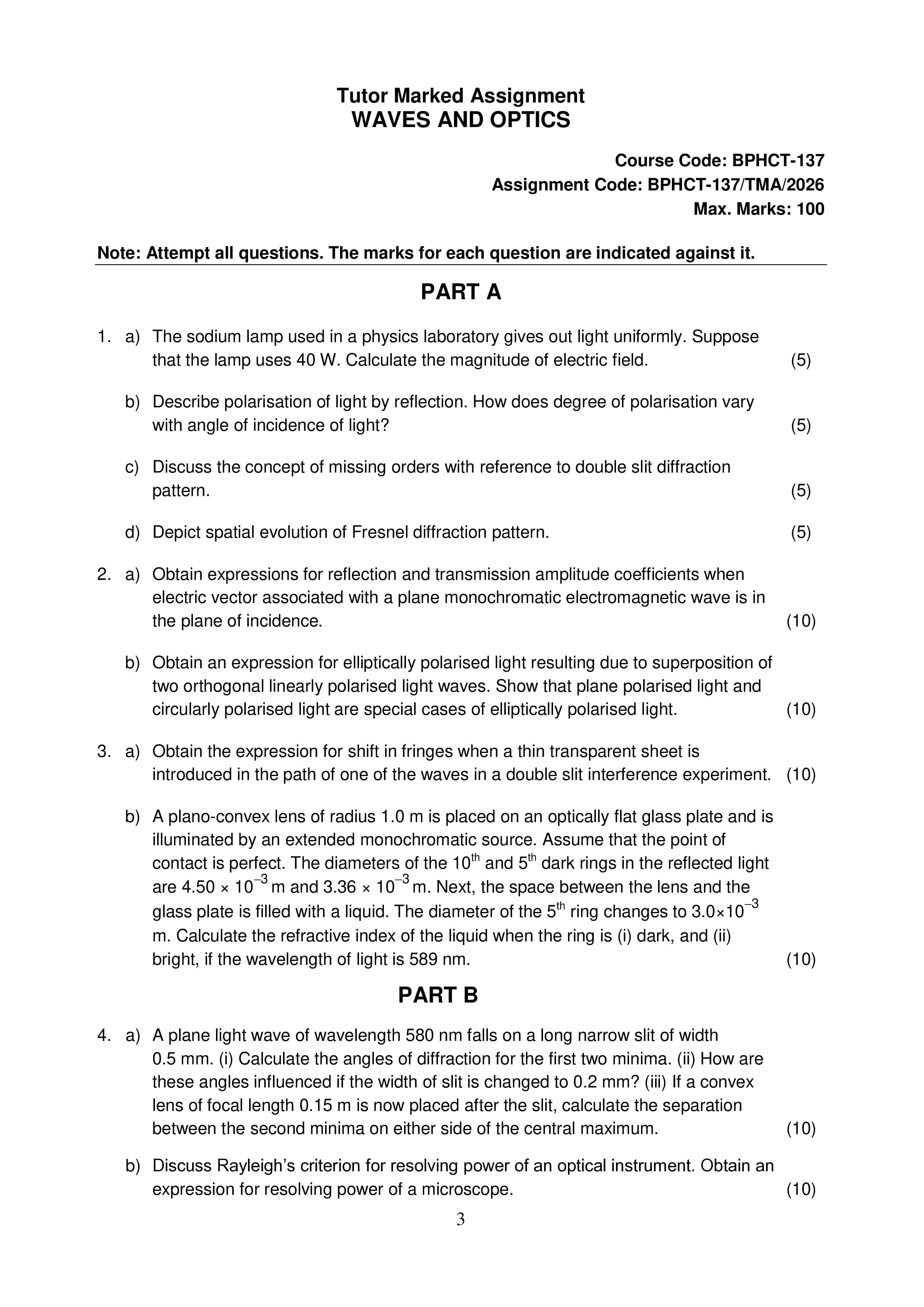 IGNOU BPHCT 137 Handwritten Hardcopy Assignment 2026-26 (English Medium)