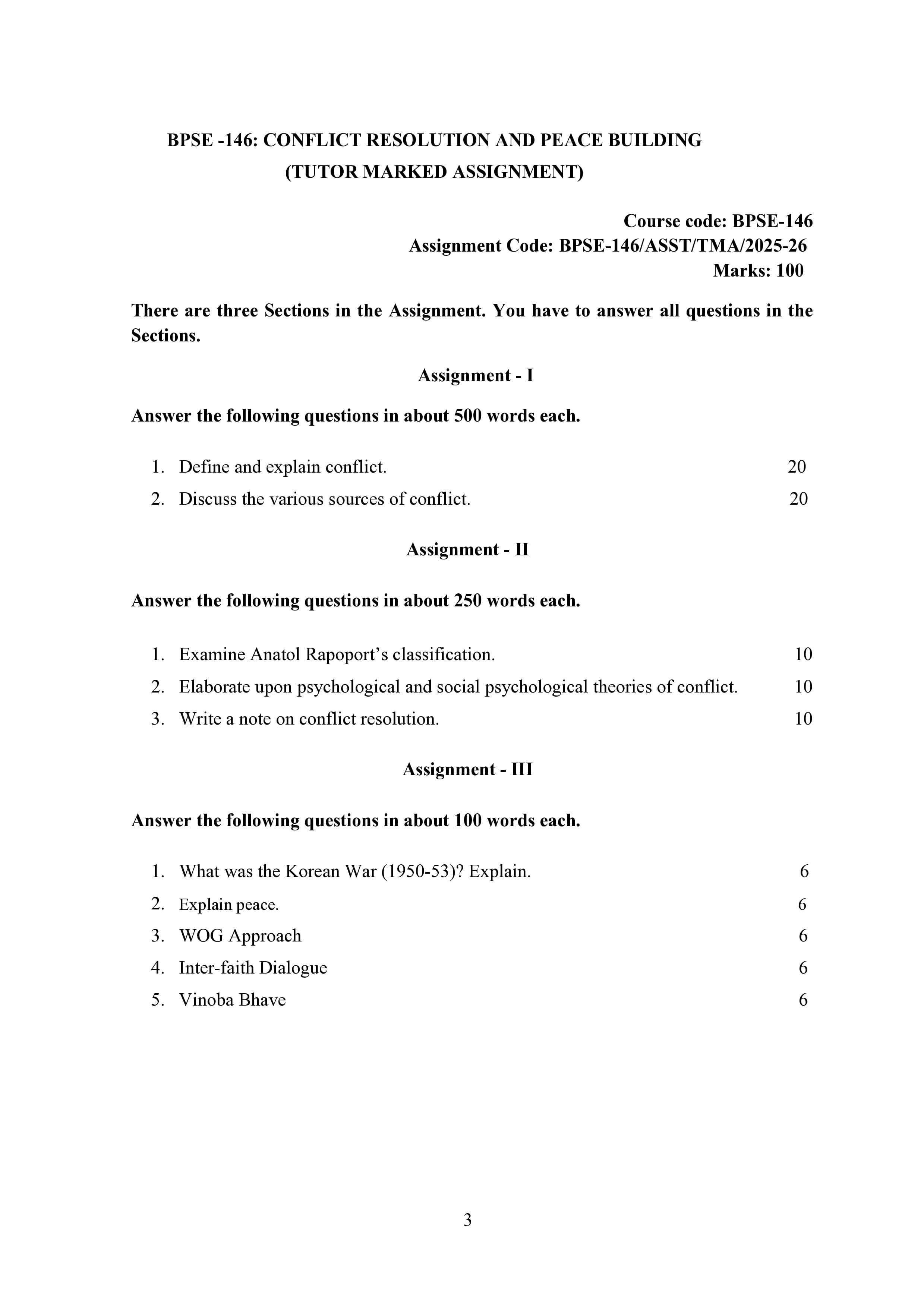 IGNOU BPSE 146 Handwritten Hardcopy Assignment 2025-25 (English Medium)