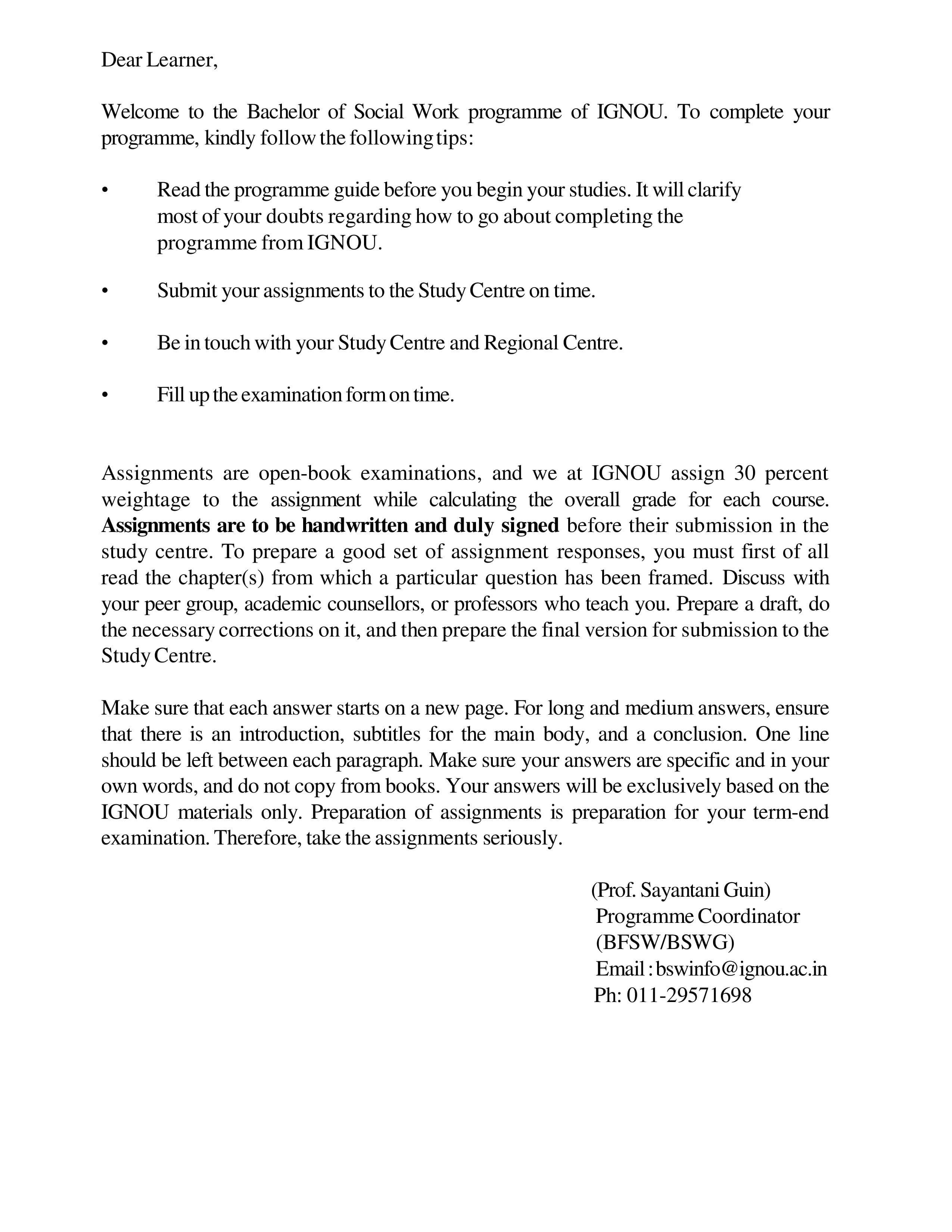 IGNOU BSW 121 Handwritten Hardcopy Assignment 2025-2026 (English Medium)