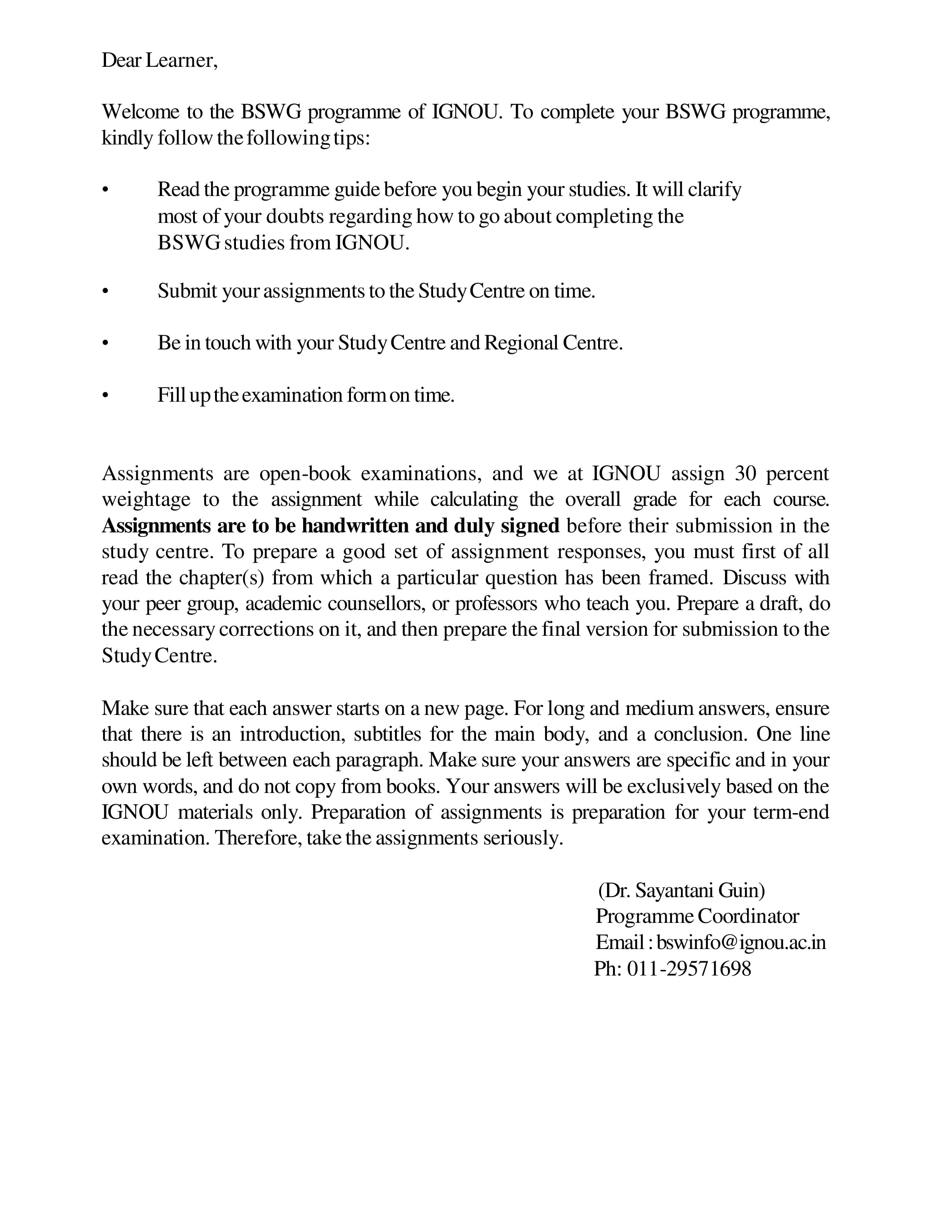 IGNOU BSW 126 Handwritten Hardcopy Assignment 2025-2026 (English Medium)