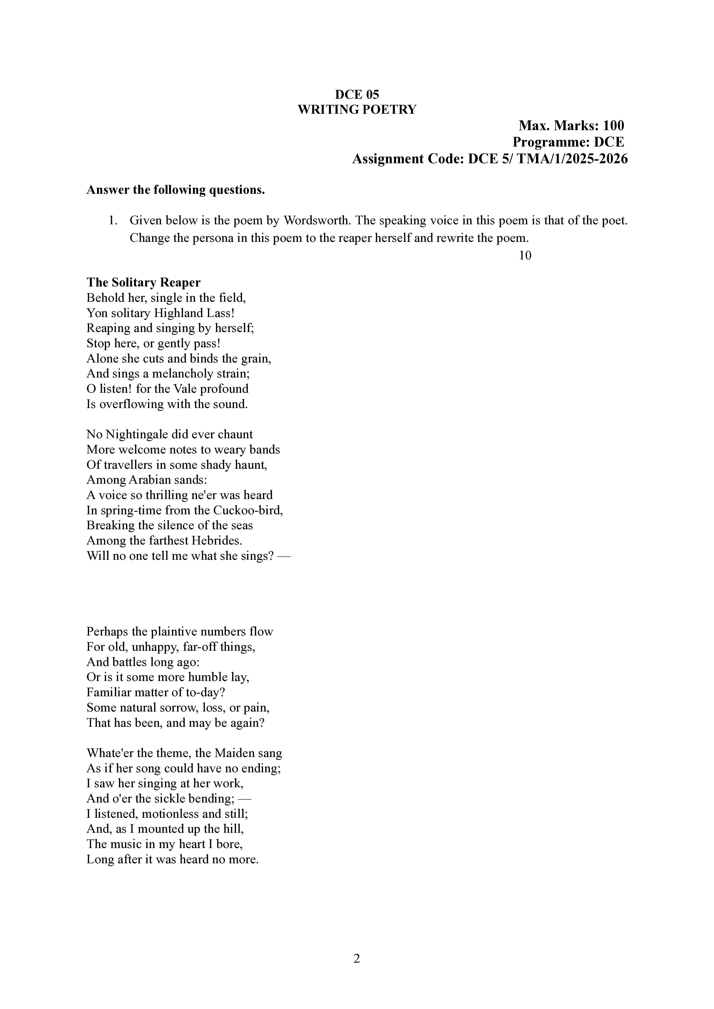 IGNOU DCE 005 Handwritten Hardcopy Assignment 2025-2026 (English Medium)