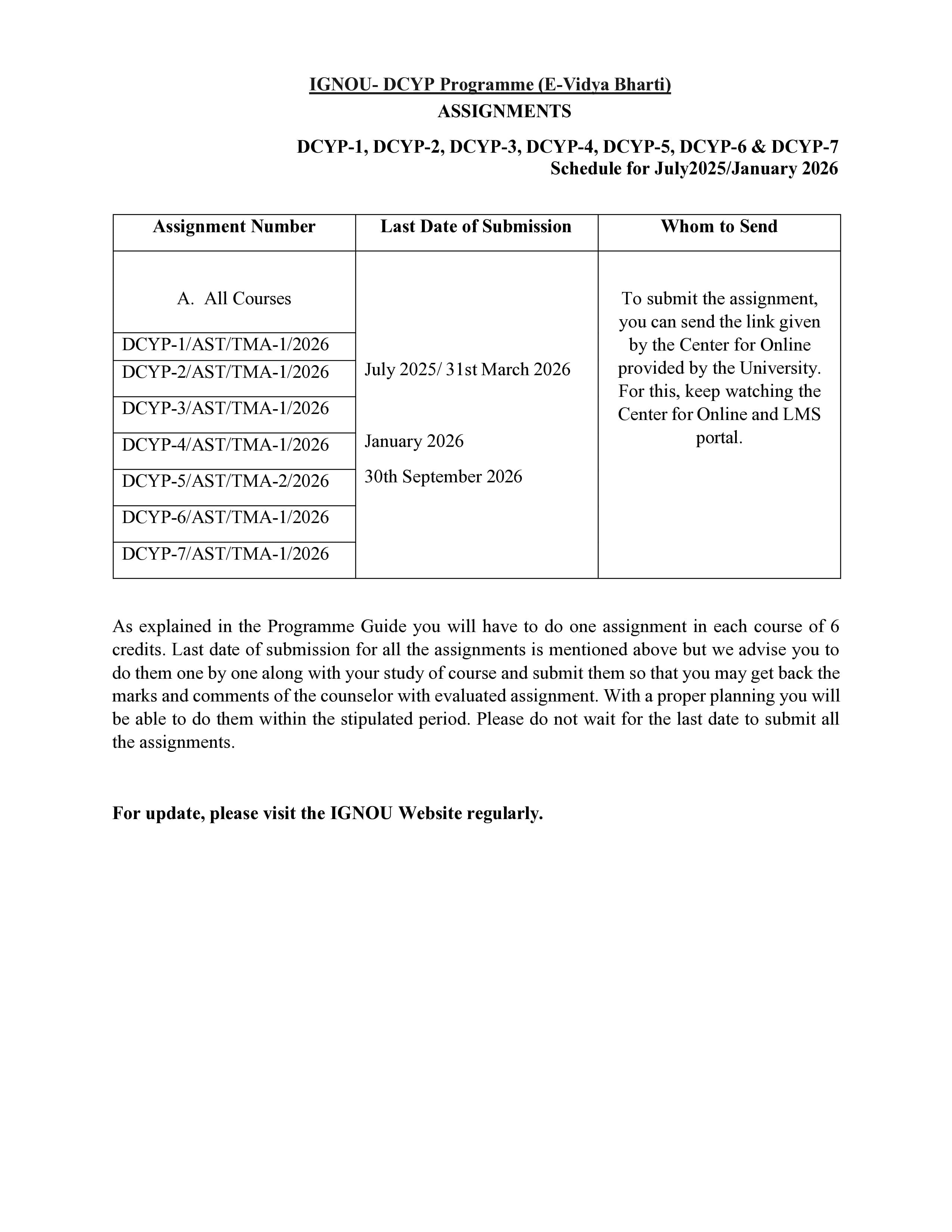 IGNOU DCYP 001 Handwritten Hardcopy Assignment 2025-2026 (English Medium)
