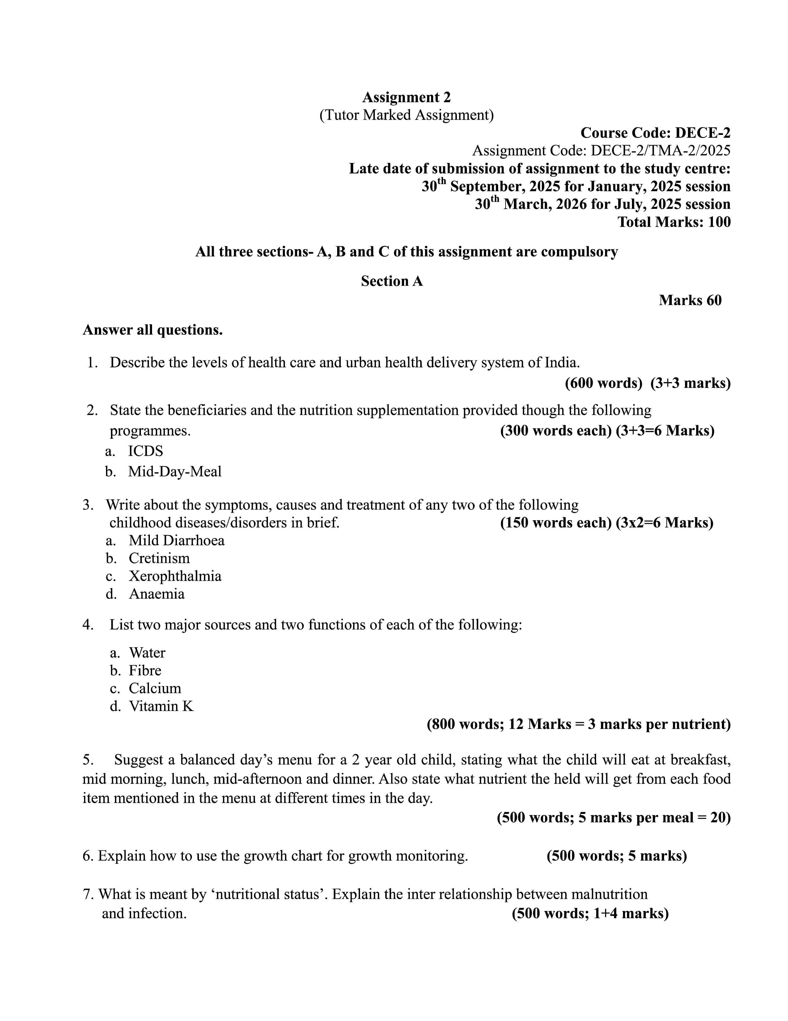 IGNOU DECE 002 Handwritten Hardcopy Assignment 2025-25 (English Medium)