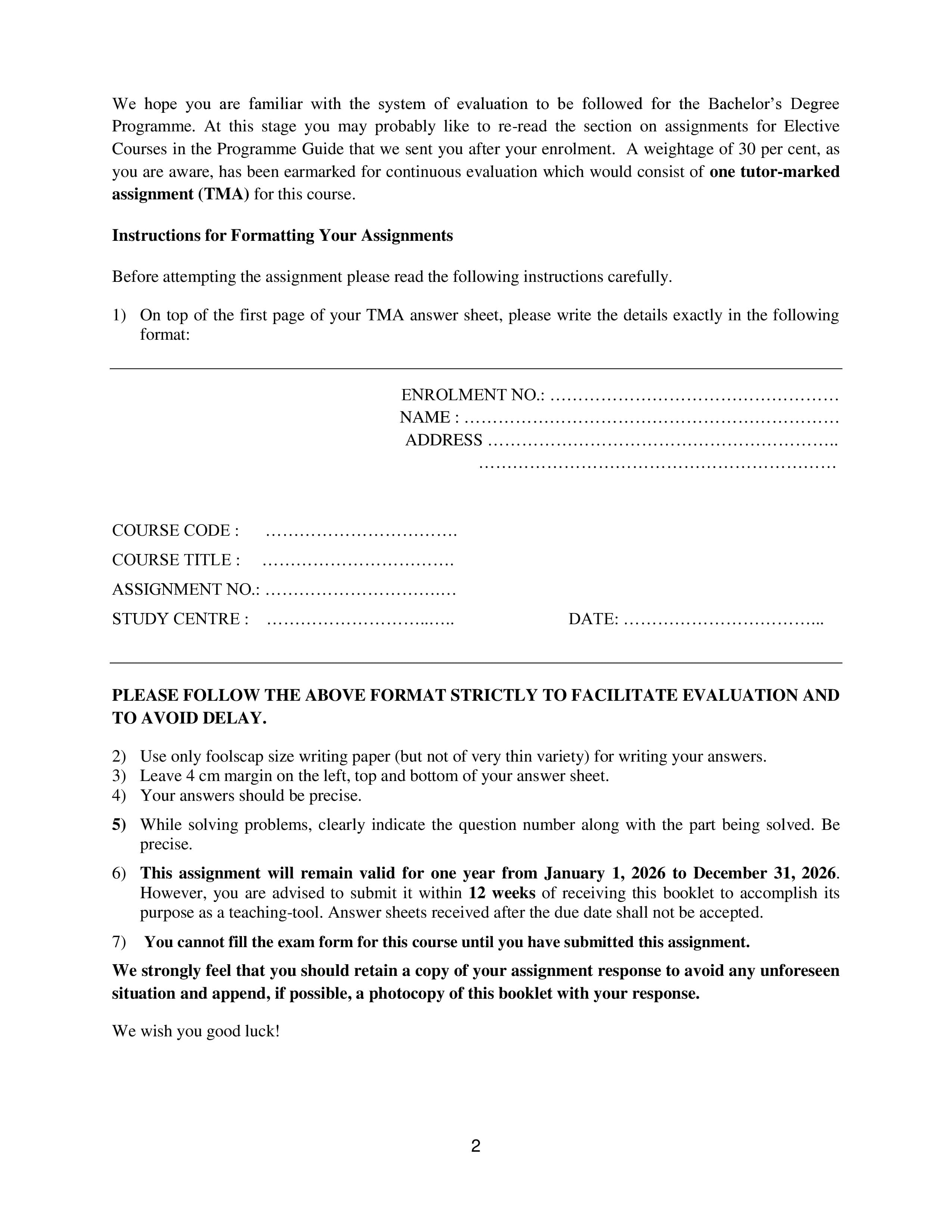 IGNOU LSE 002 Handwritten Hardcopy Assignment 2026-26 (English Medium)