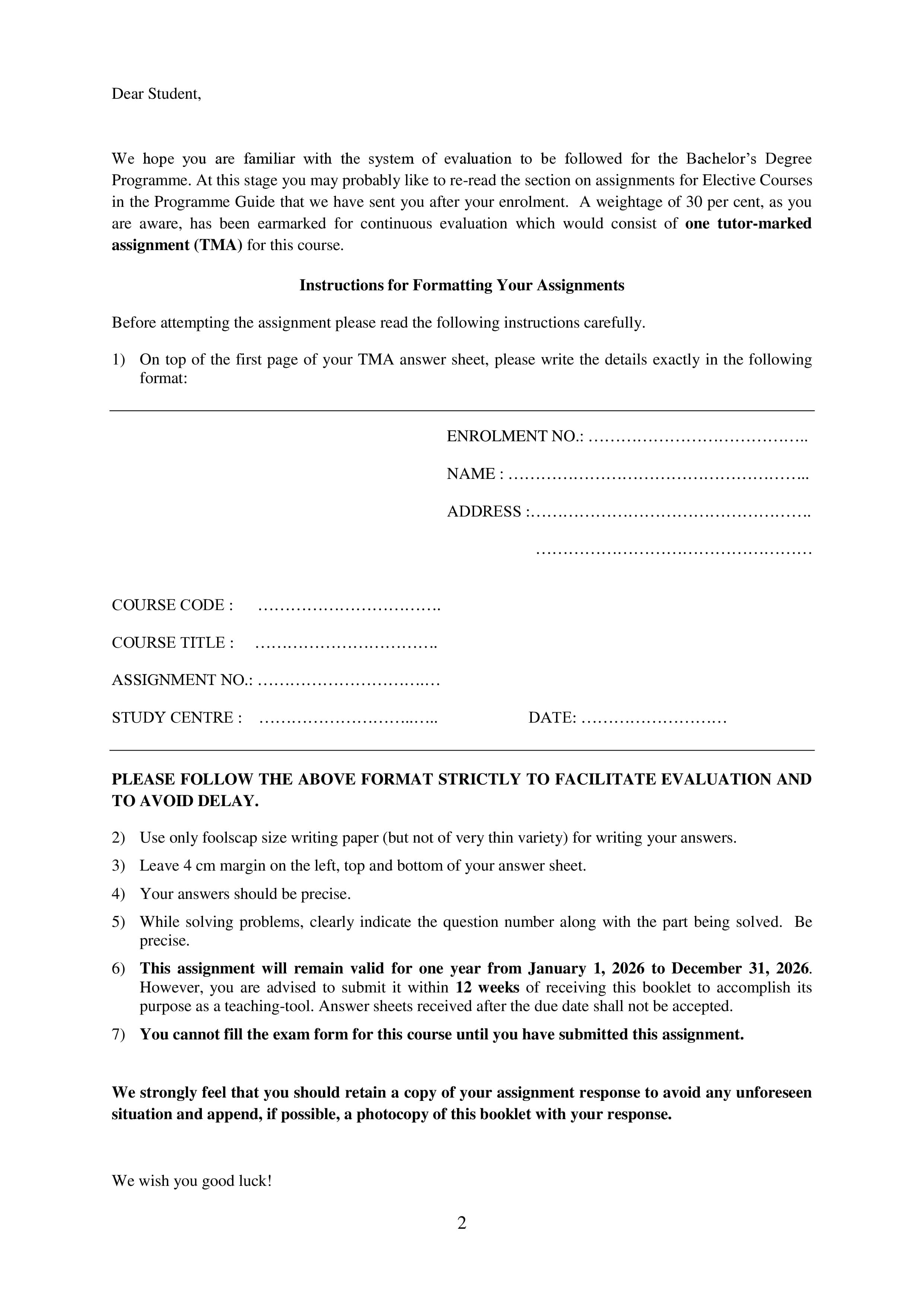 IGNOU LSE 010 Handwritten Hardcopy Assignment 2026-26 (English Medium)