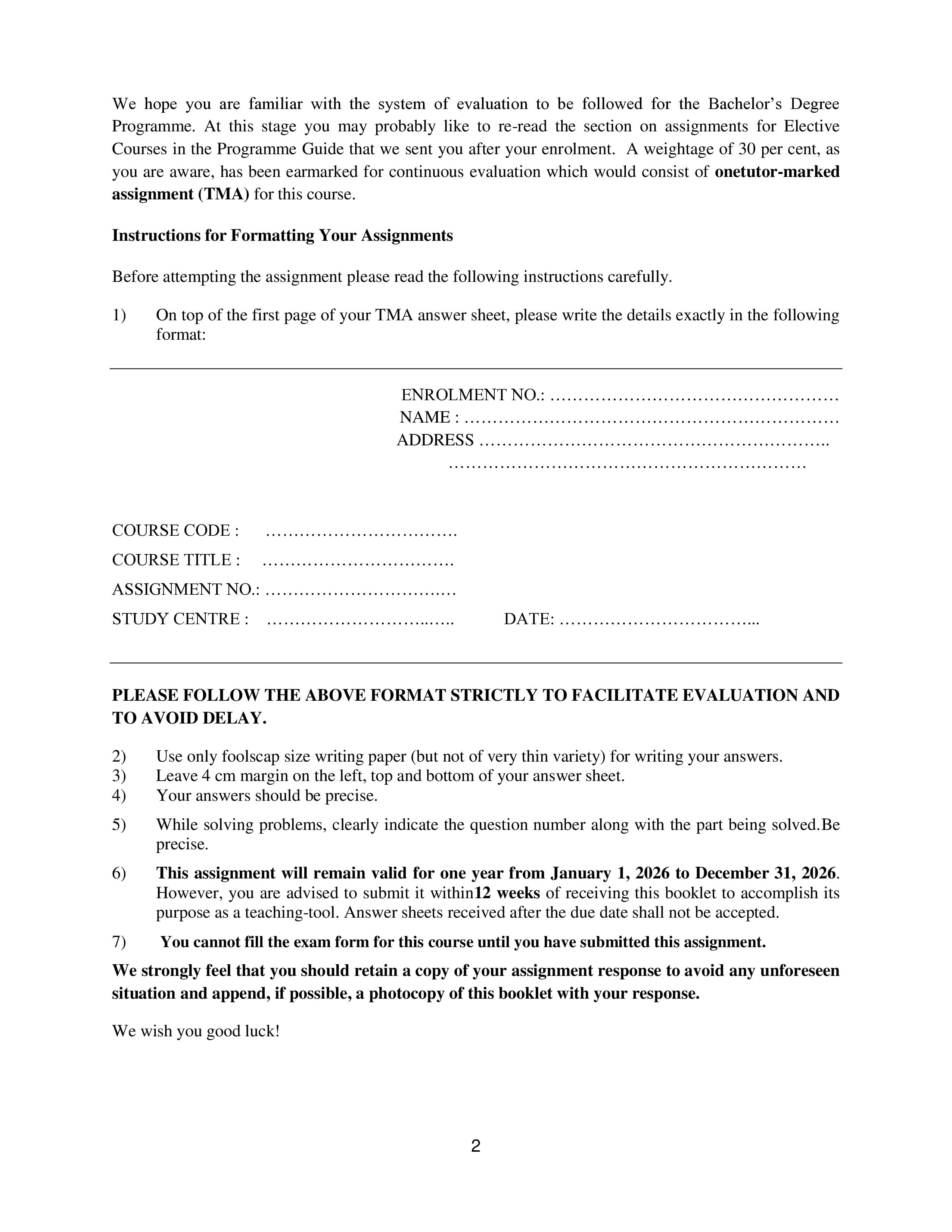 IGNOU LSE 012 Handwritten Hardcopy Assignment 2026-26 (English Medium)