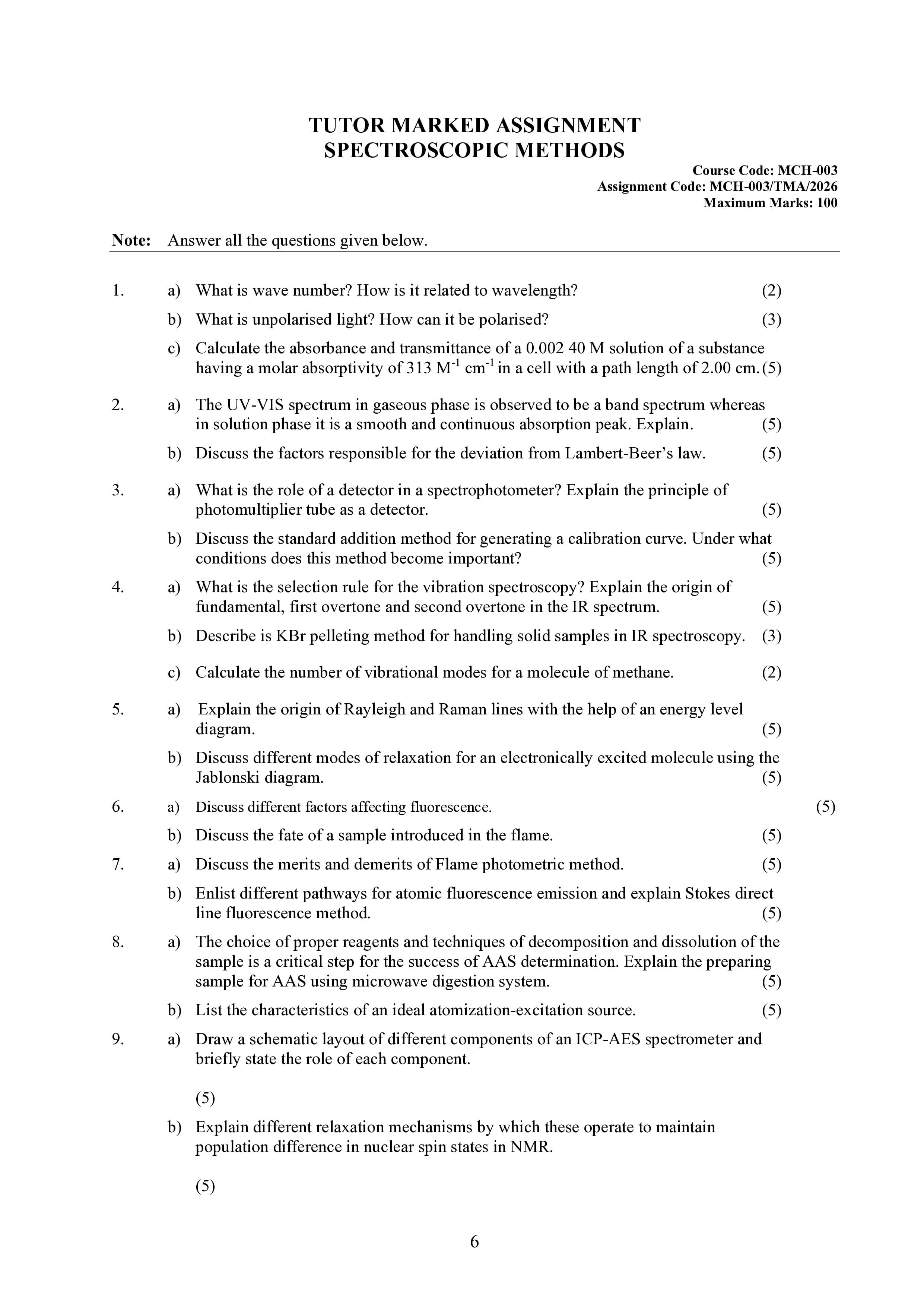 IGNOU MCH 003 Handwritten Hardcopy Assignment 2026-26 (English Medium)