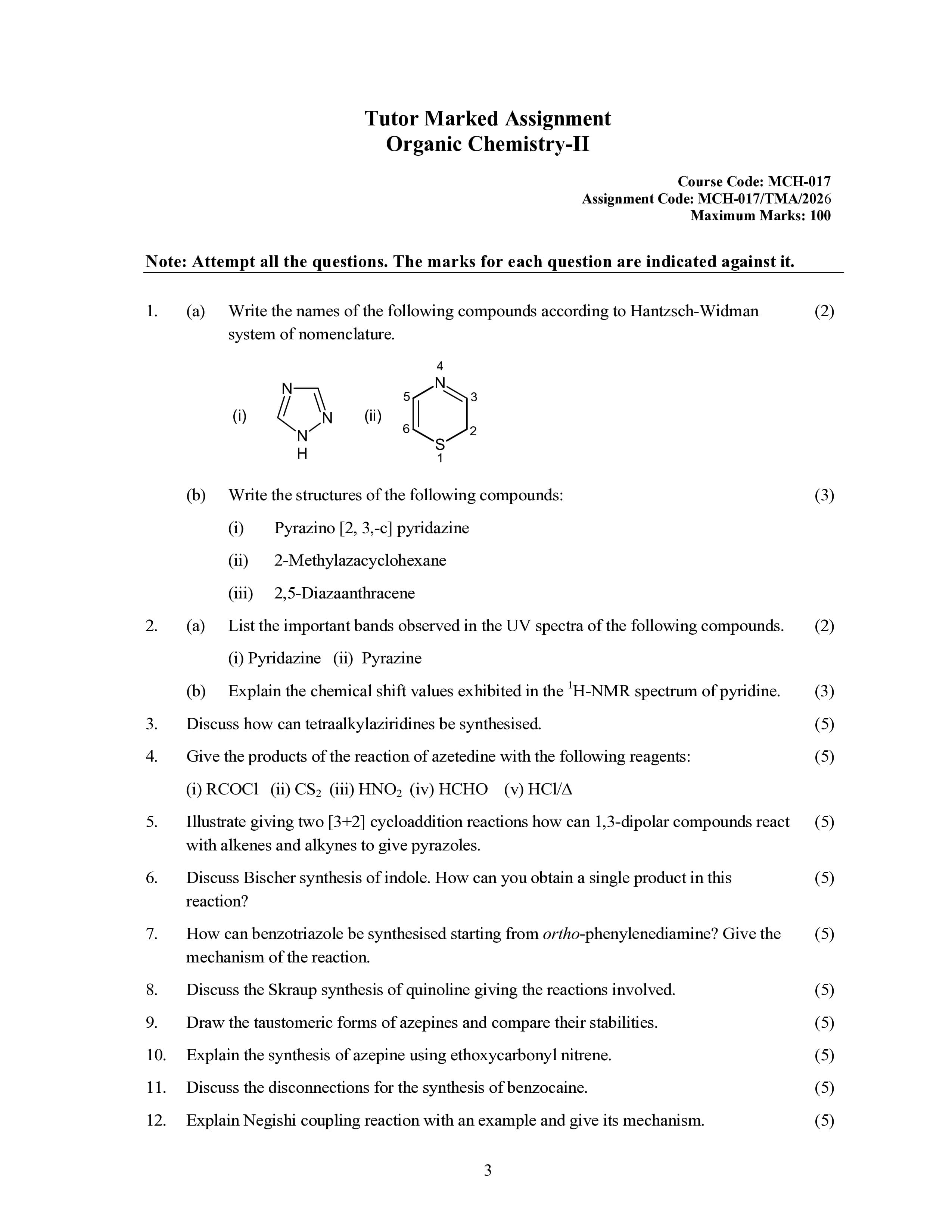 IGNOU MCH 017 Handwritten Hardcopy Assignment 2026-26 (English Medium)