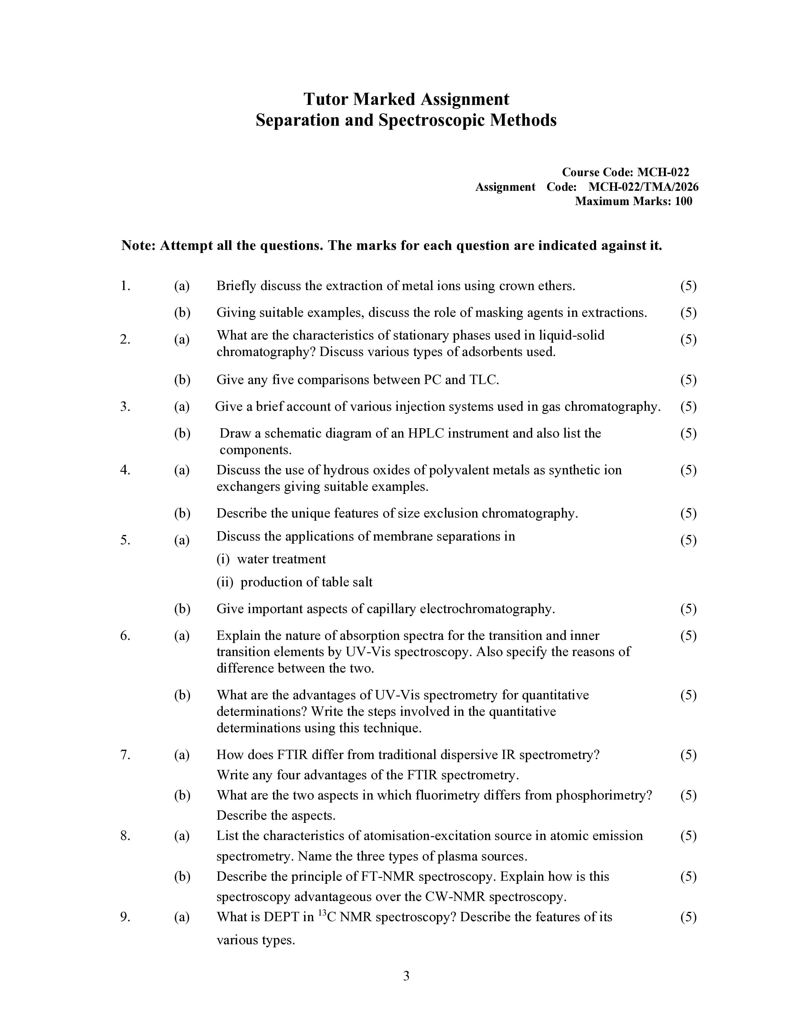 IGNOU MCH 022 Handwritten Hardcopy Assignment 2025-2026 (English Medium)