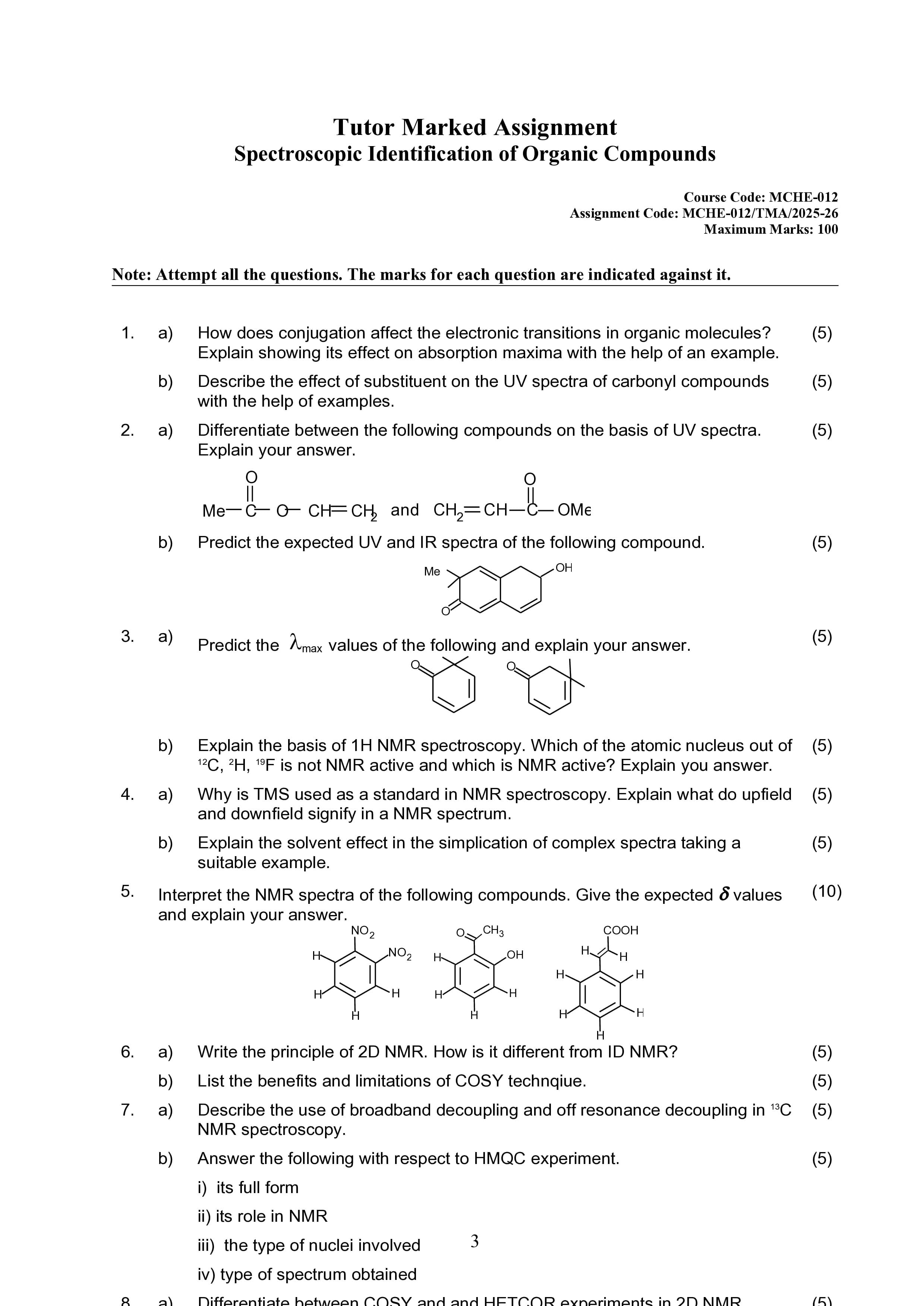 IGNOU MCHE 012 Handwritten Hardcopy Assignment 2025-2026 (English Medium)