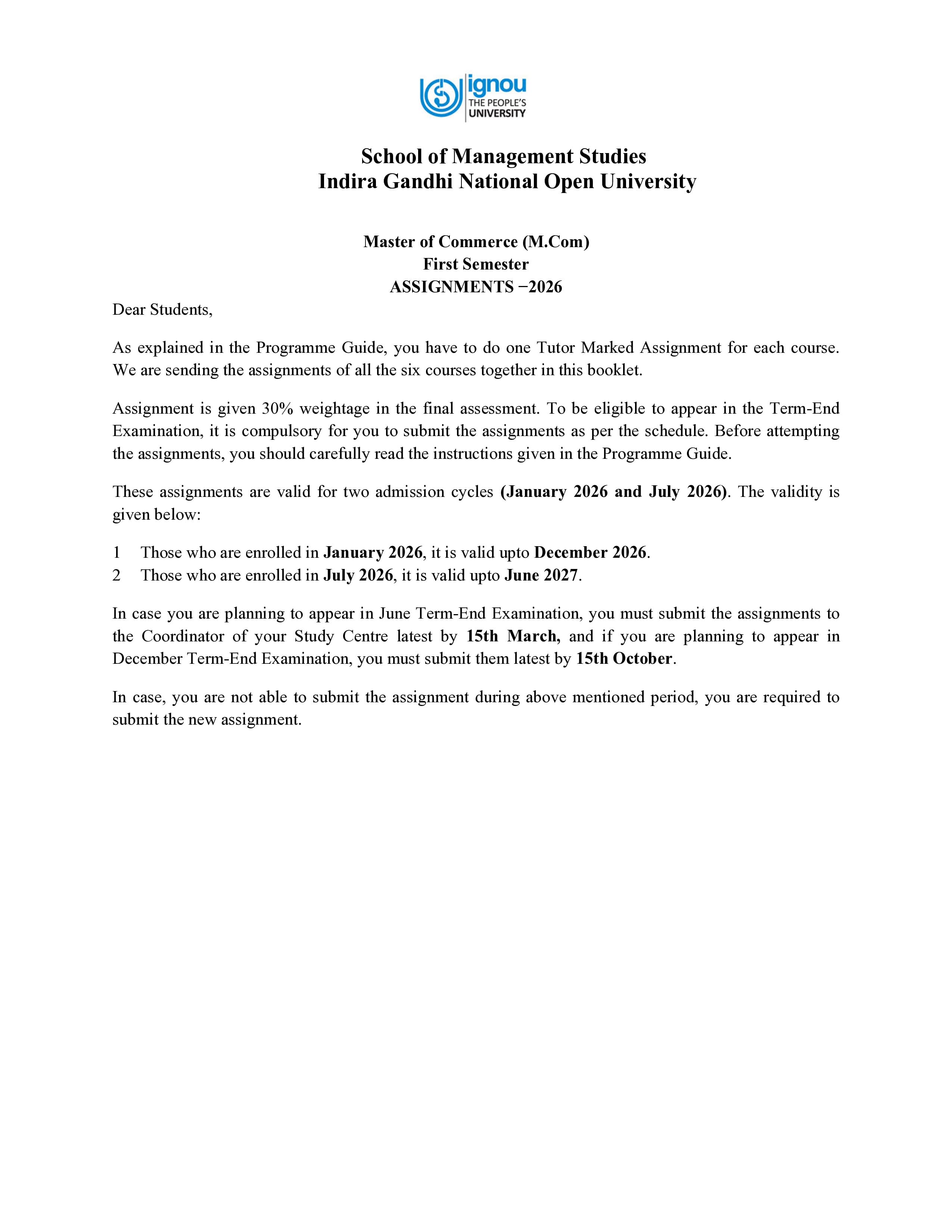 IGNOU MCO 004 Handwritten Hardcopy Assignment 2026-26 (English Medium)