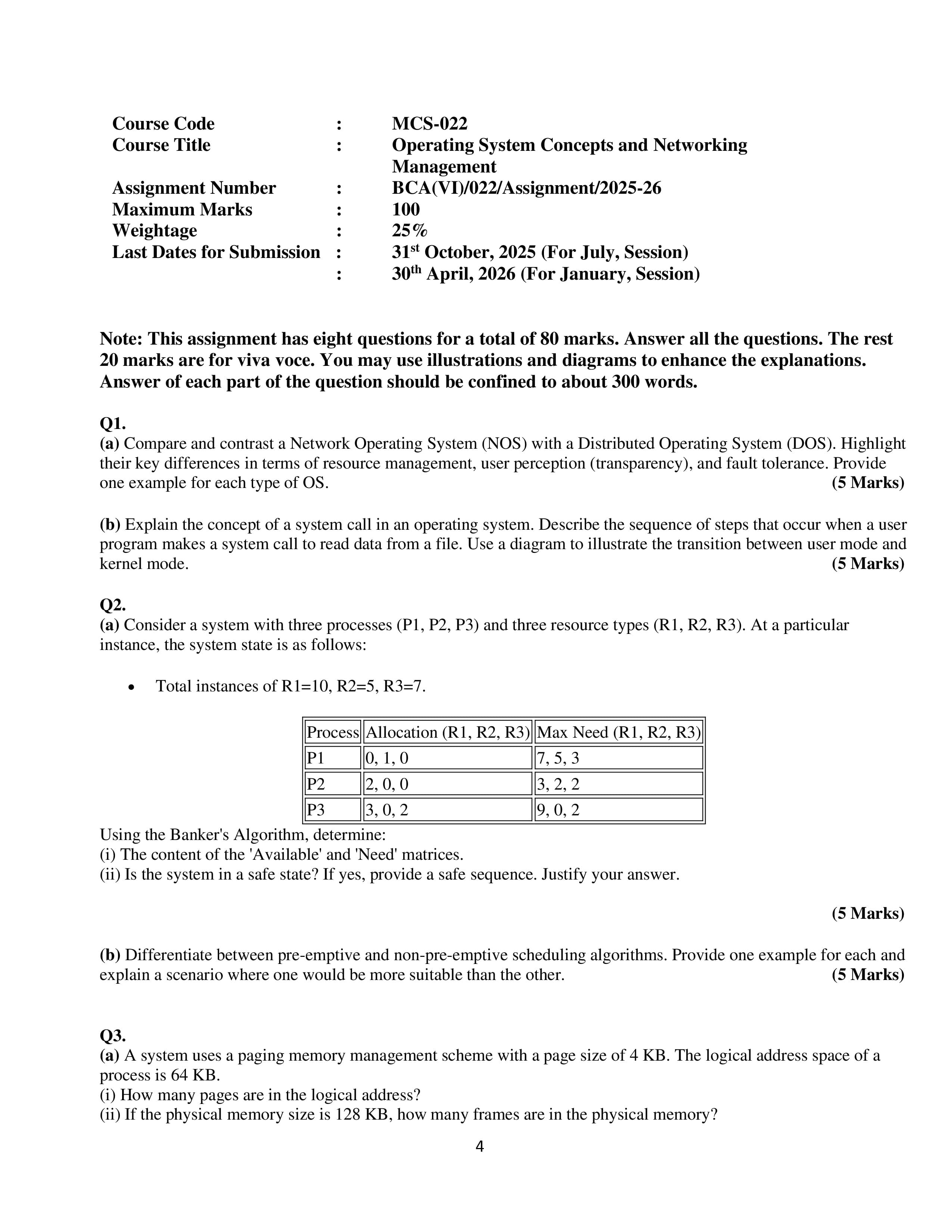 IGNOU MCS 022 Handwritten Hardcopy Assignment 2025-2026 (English Medium)