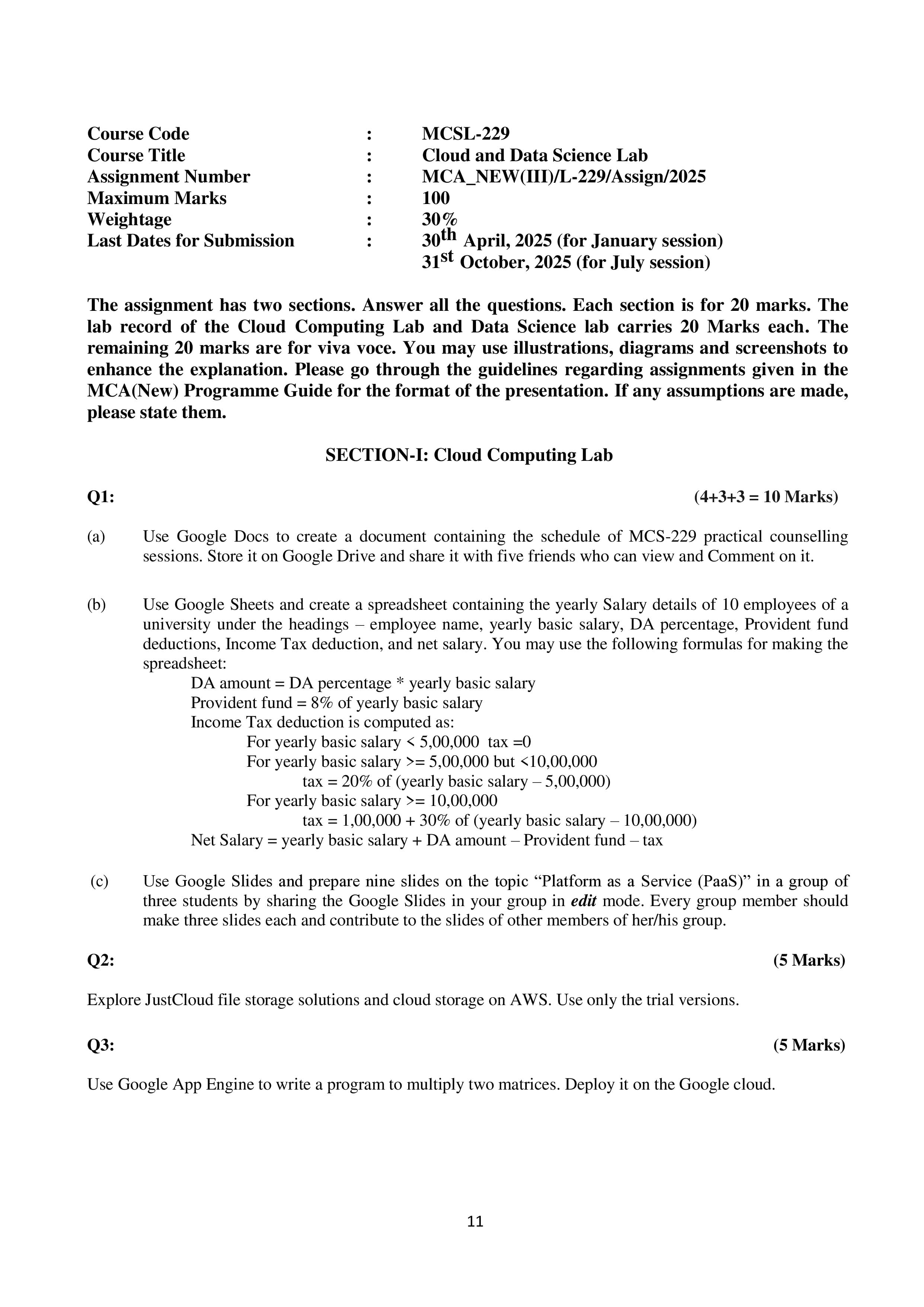IGNOU MCSL 229 Handwritten Hardcopy Assignment 2025-25 (English Medium)
