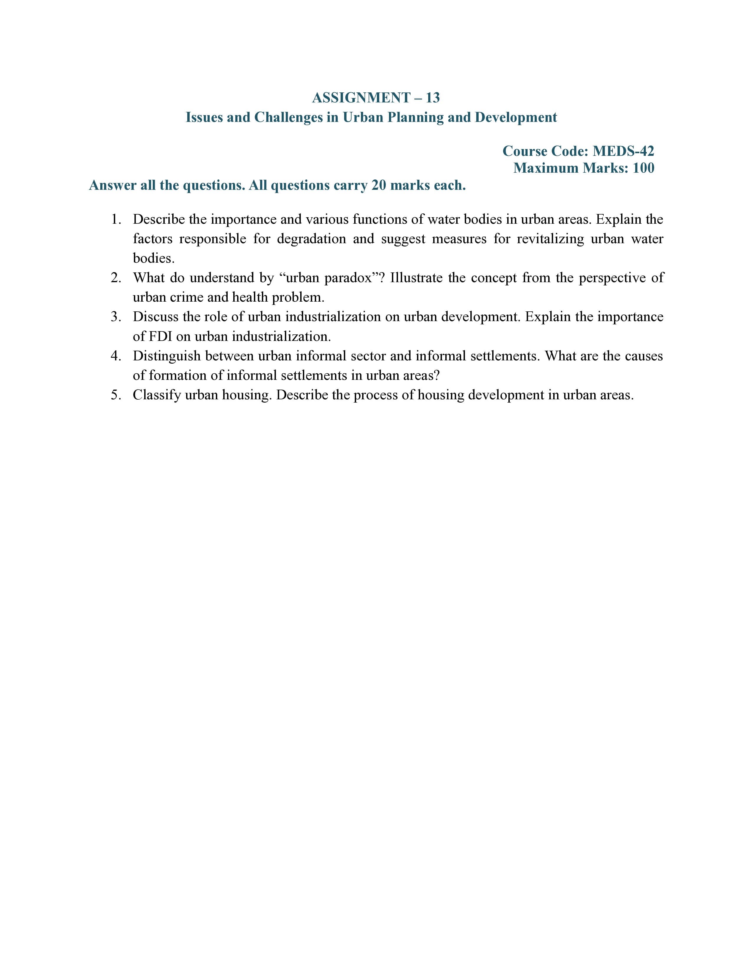 IGNOU MEDS 042 Handwritten Hardcopy Assignment 2025-2026 (English Medium)