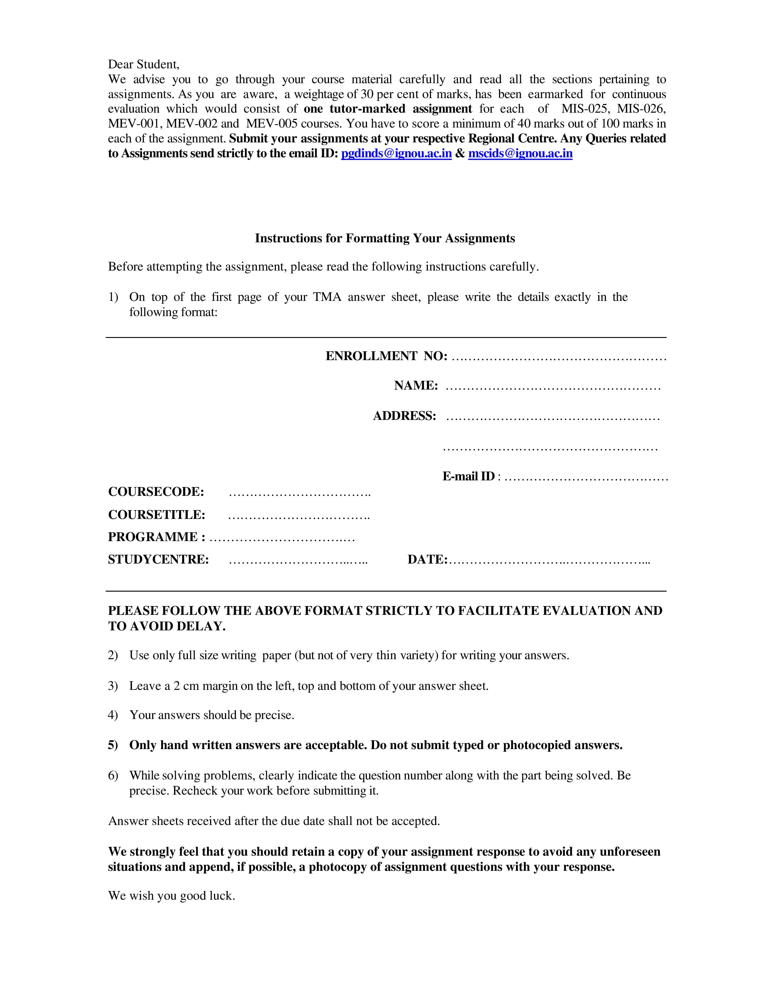 IGNOU MEV 001 Handwritten Hardcopy Assignment 2026-26 (English Medium)