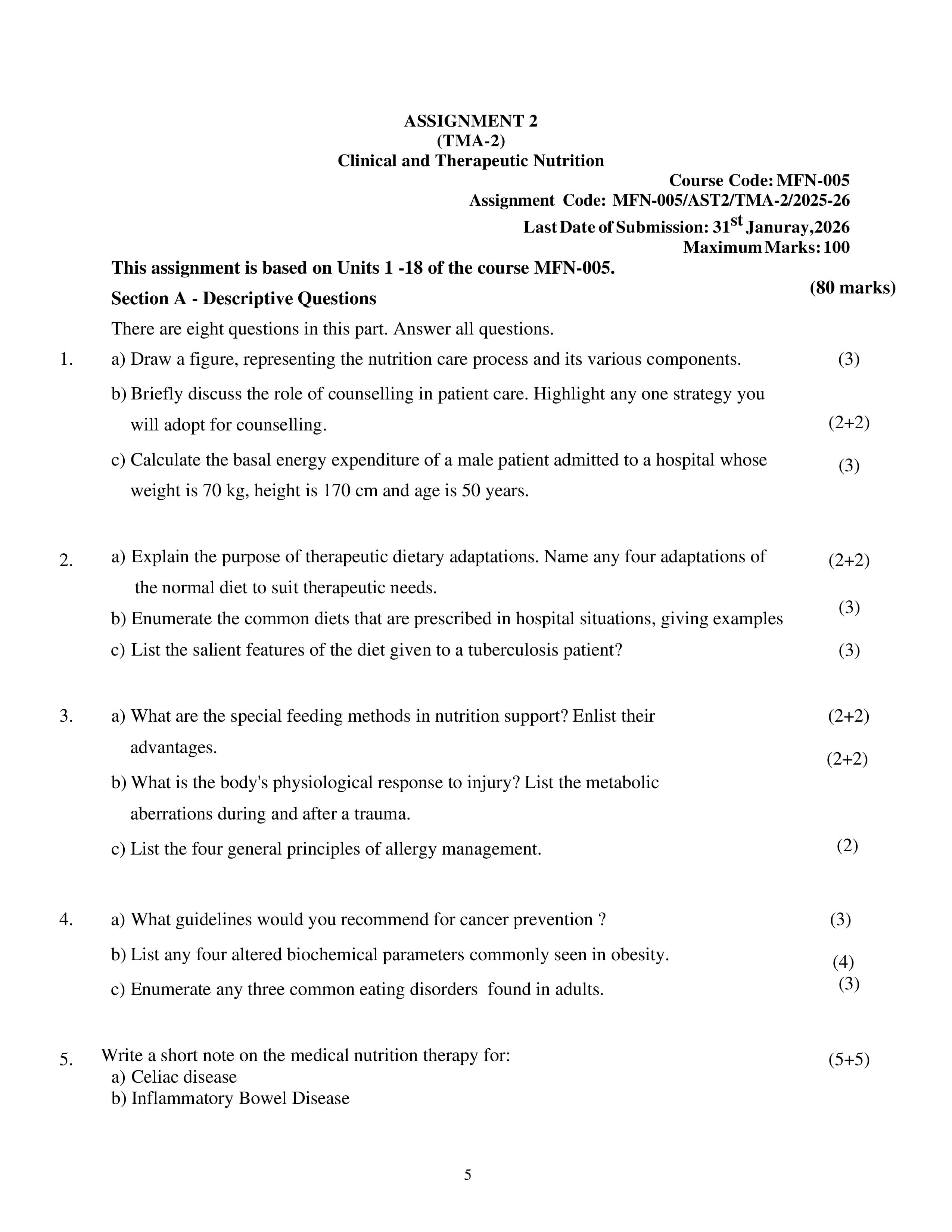 IGNOU MFN 005 Handwritten Hardcopy Assignment 2025-25 (English Medium)