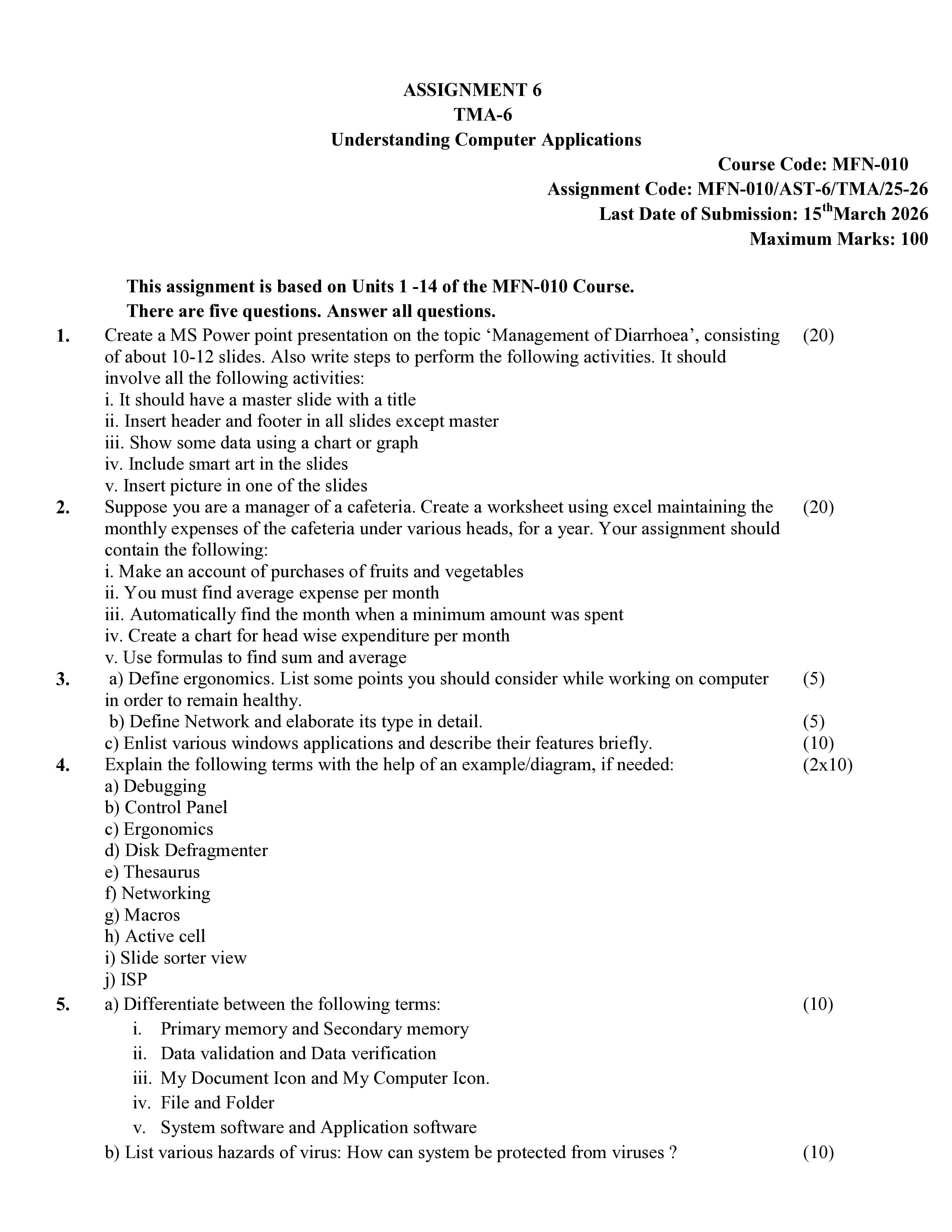 IGNOU MFN 010 Handwritten Hardcopy Assignment 2025-25 (English Medium)