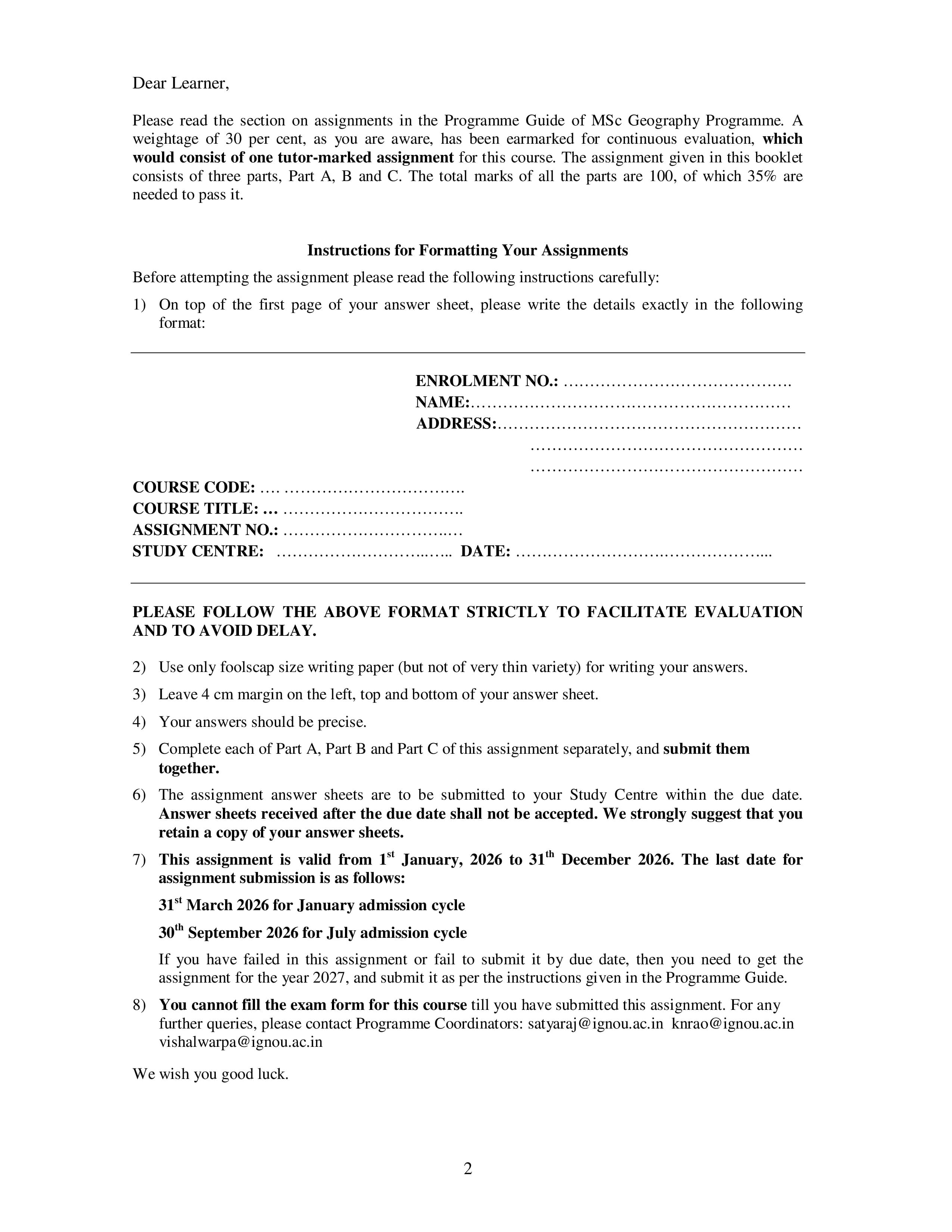 IGNOU MGG 005 Handwritten Hardcopy Assignment 2026-26 (English Medium)