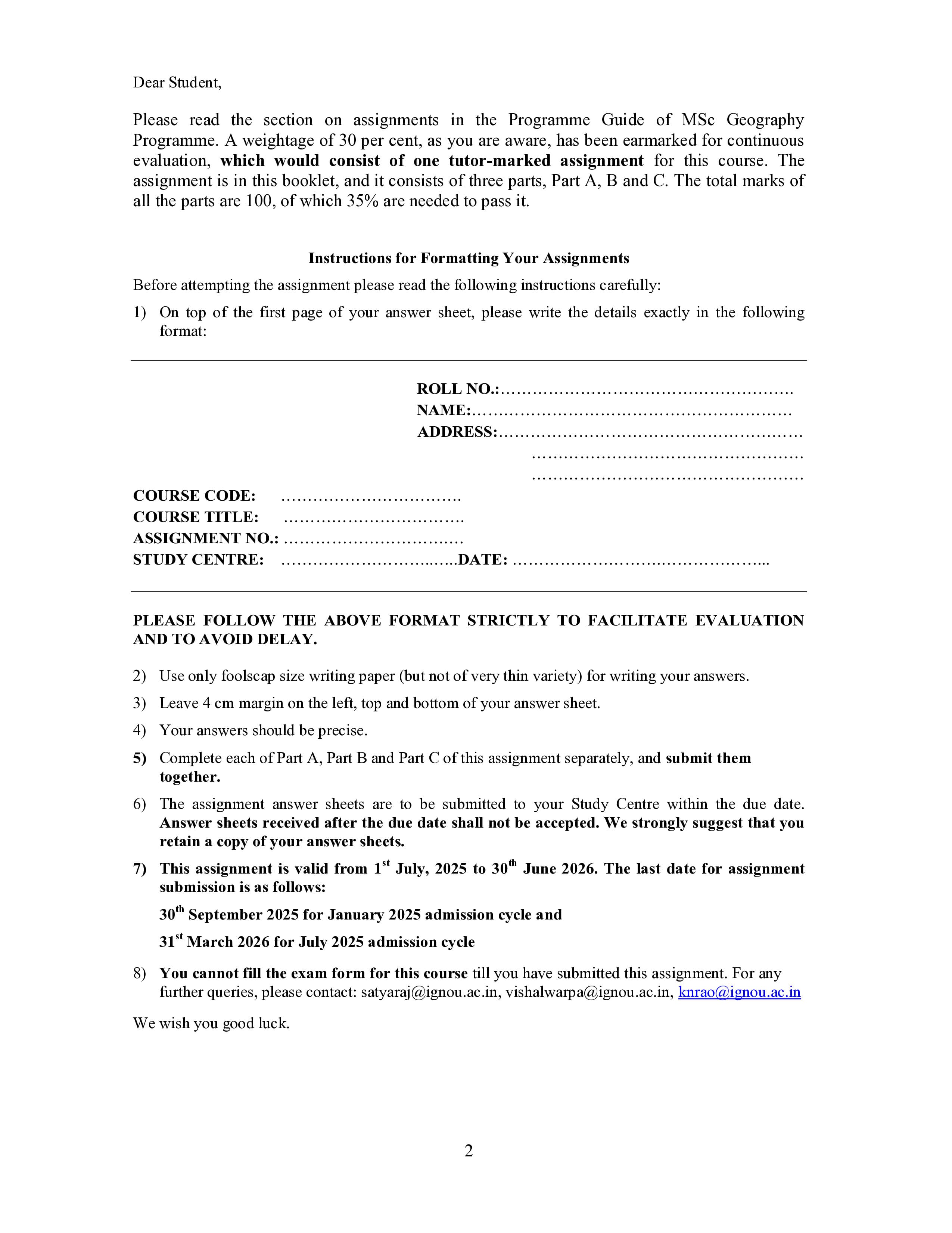 IGNOU MGG 009 Handwritten Hardcopy Assignment 2025-2026 (English Medium)