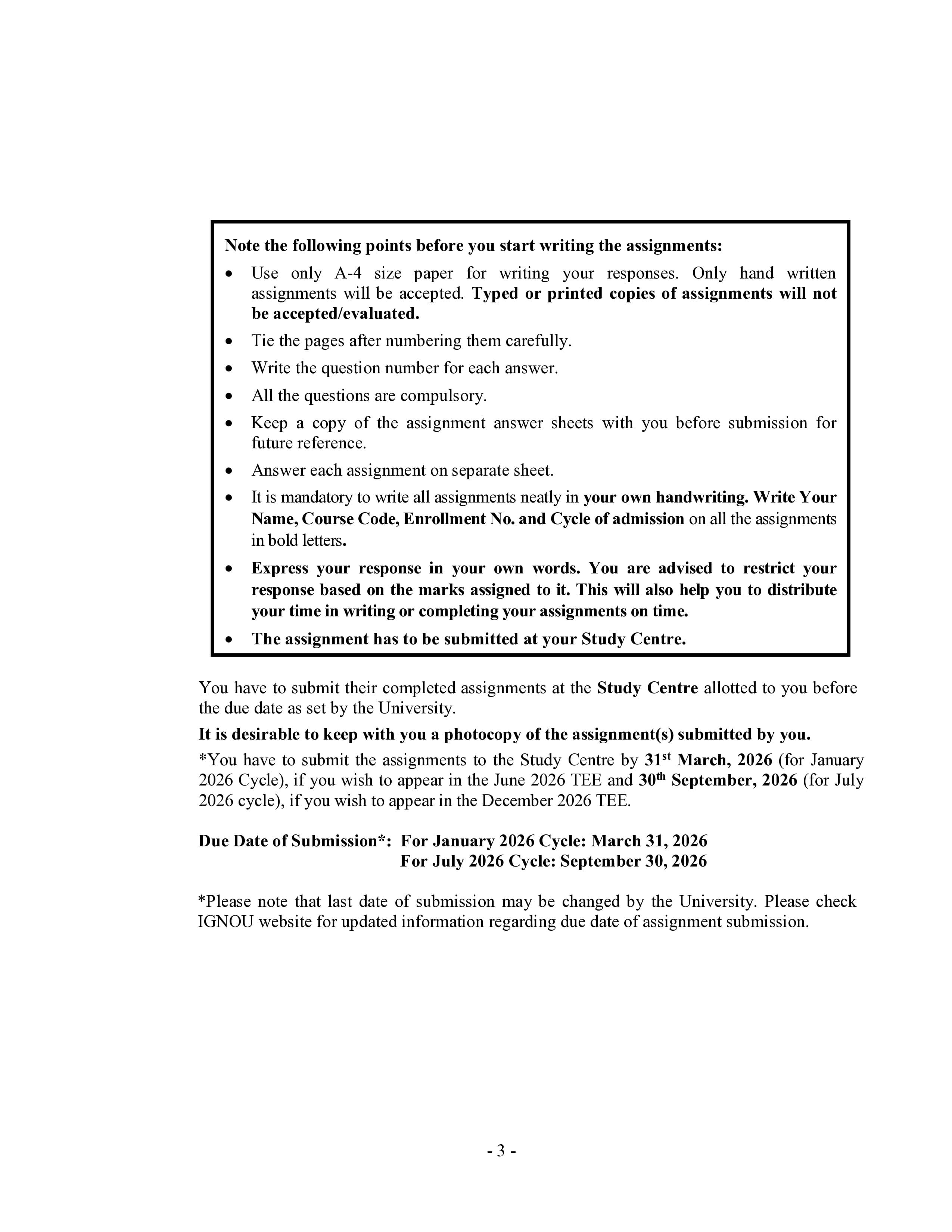 IGNOU MGY 009 Handwritten Hardcopy Assignment 2026-26 (English Medium)