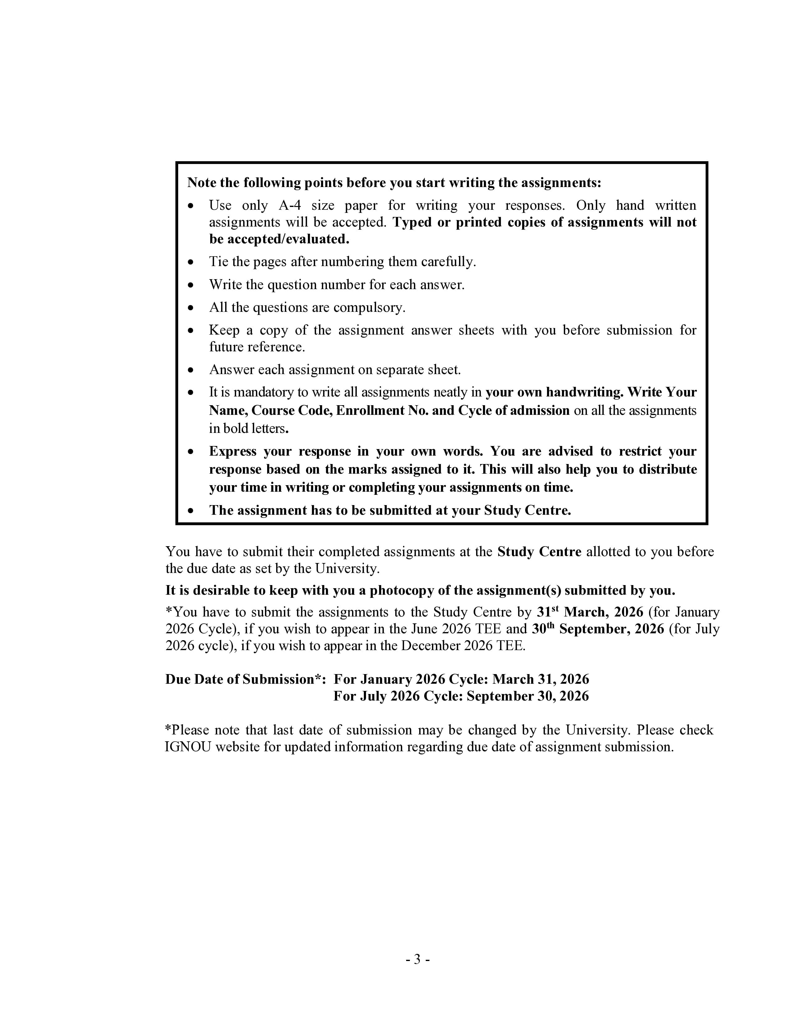 IGNOU MGY 011 Handwritten Hardcopy Assignment 2026-26 (English Medium)