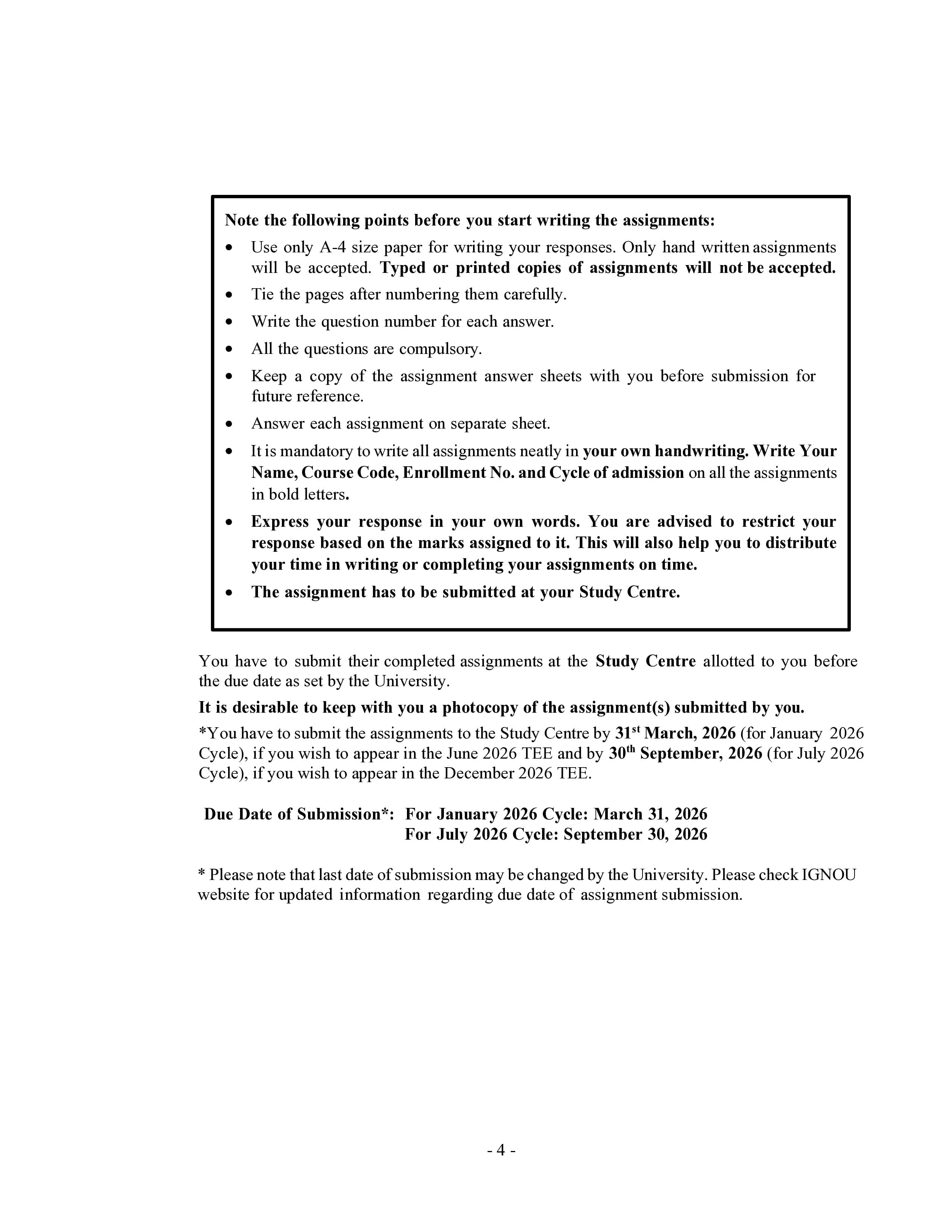 IGNOU MGY 101 Handwritten Hardcopy Assignment 2026-26 (English Medium)