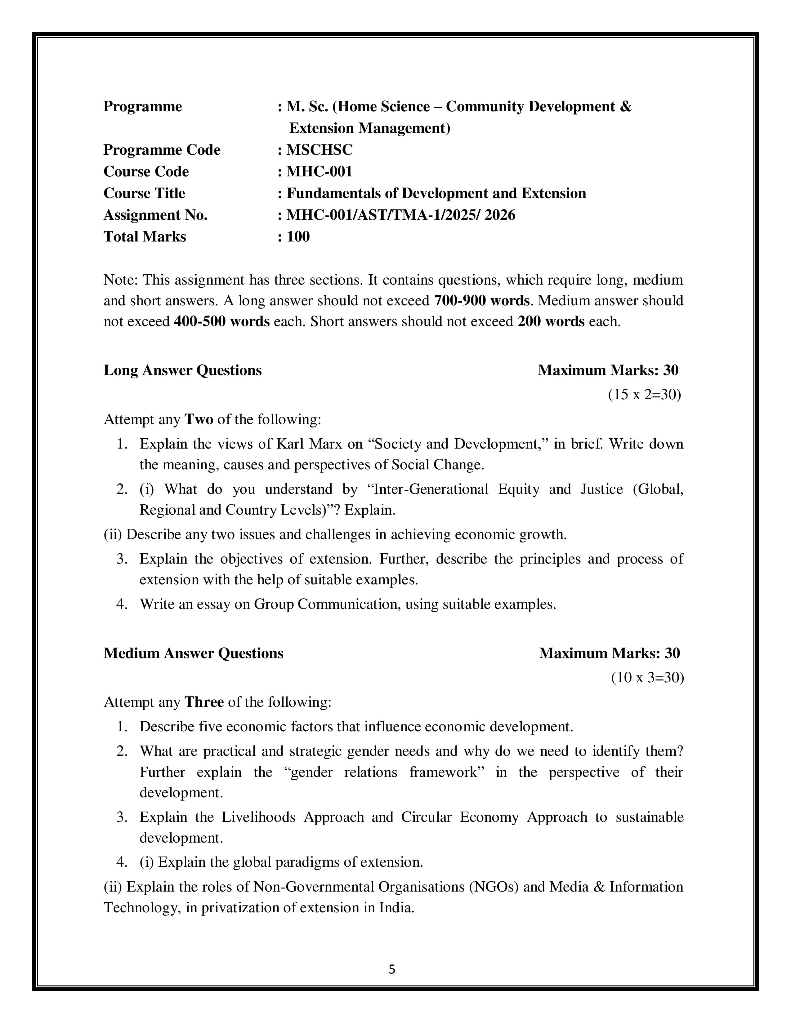 IGNOU MHC 001 Handwritten Hardcopy Assignment 2025-2026 (English Medium)