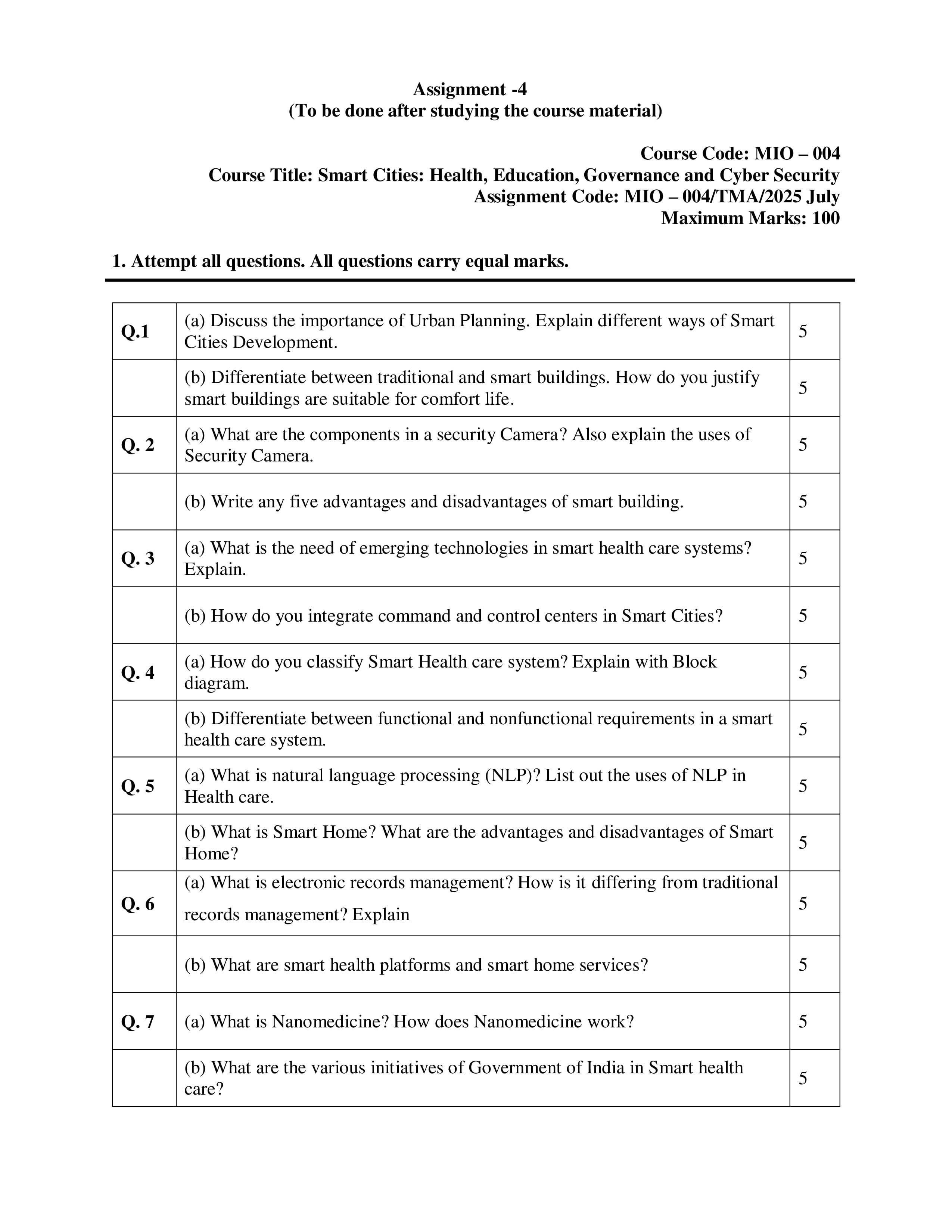 IGNOU MIO 004 Handwritten Hardcopy Assignment 2025-25 (English Medium)