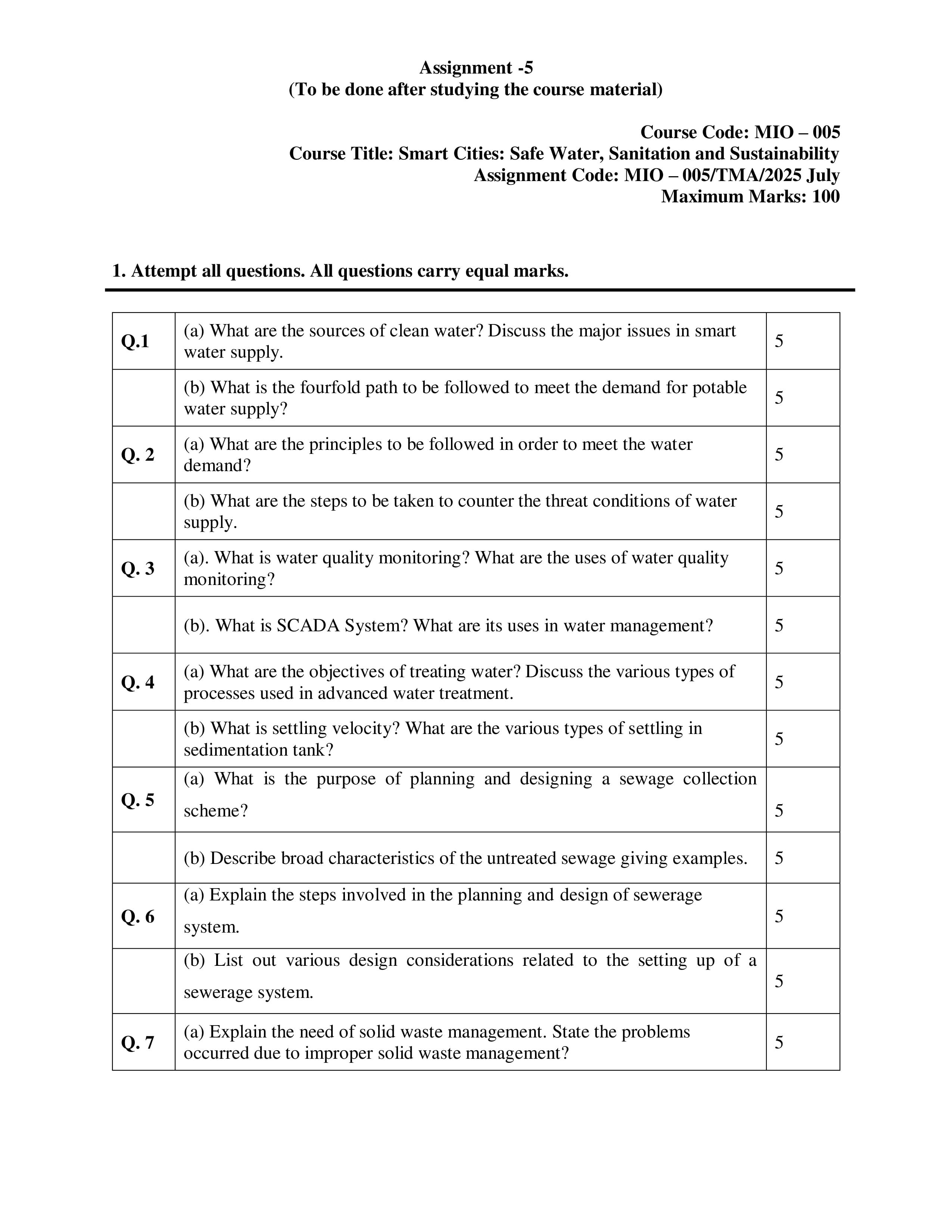IGNOU MIO 005 Handwritten Hardcopy Assignment 2025-25 (English Medium)