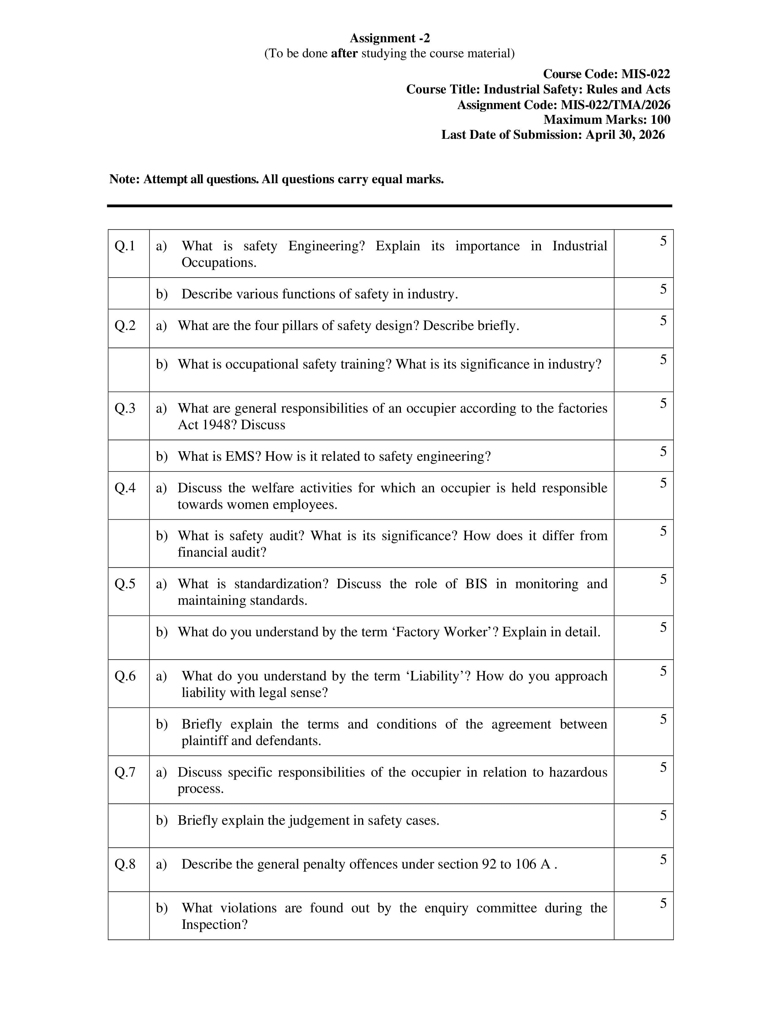 IGNOU MIS 022 Handwritten Hardcopy Assignment 2026-26 (English Medium)