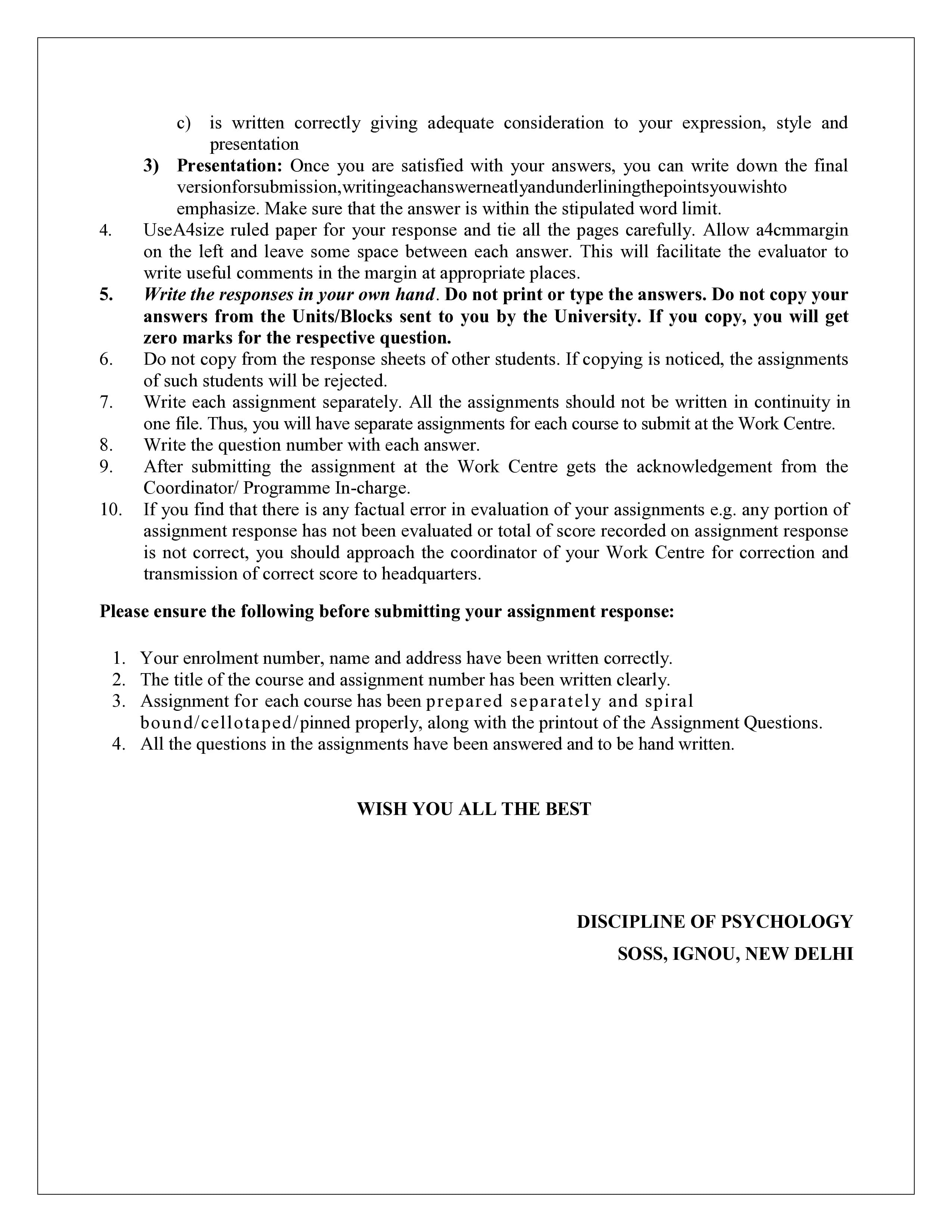 IGNOU MPC 073 Handwritten Hardcopy Assignment 2025-25 (English Medium)