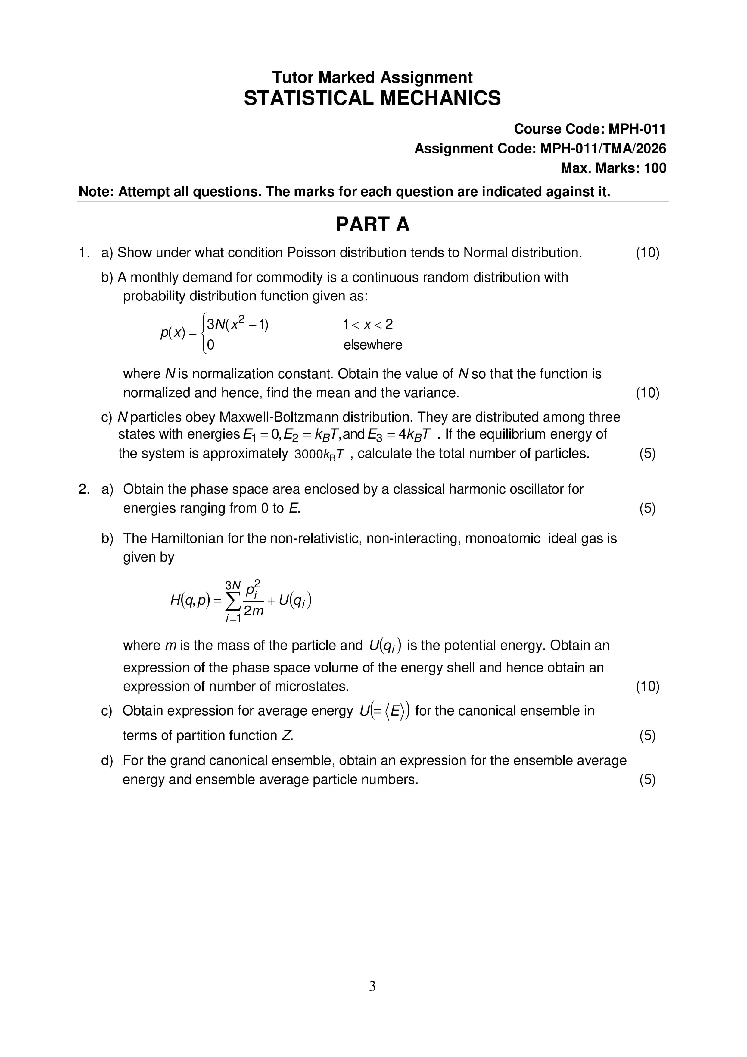 IGNOU MPH 011 Handwritten Hardcopy Assignment 2026-26 (English Medium)