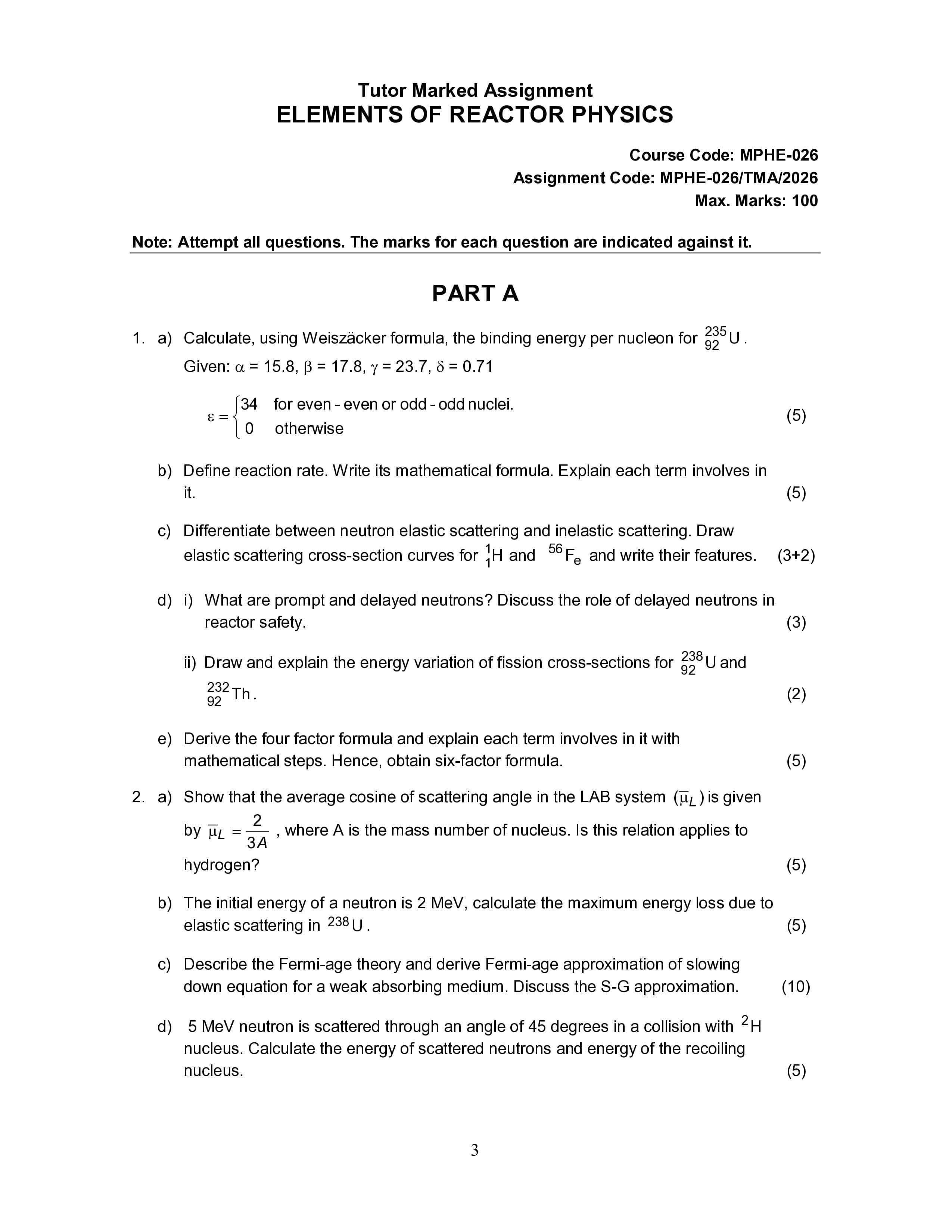IGNOU MPHE 026 Handwritten Hardcopy Assignment 2026-26 (English Medium)