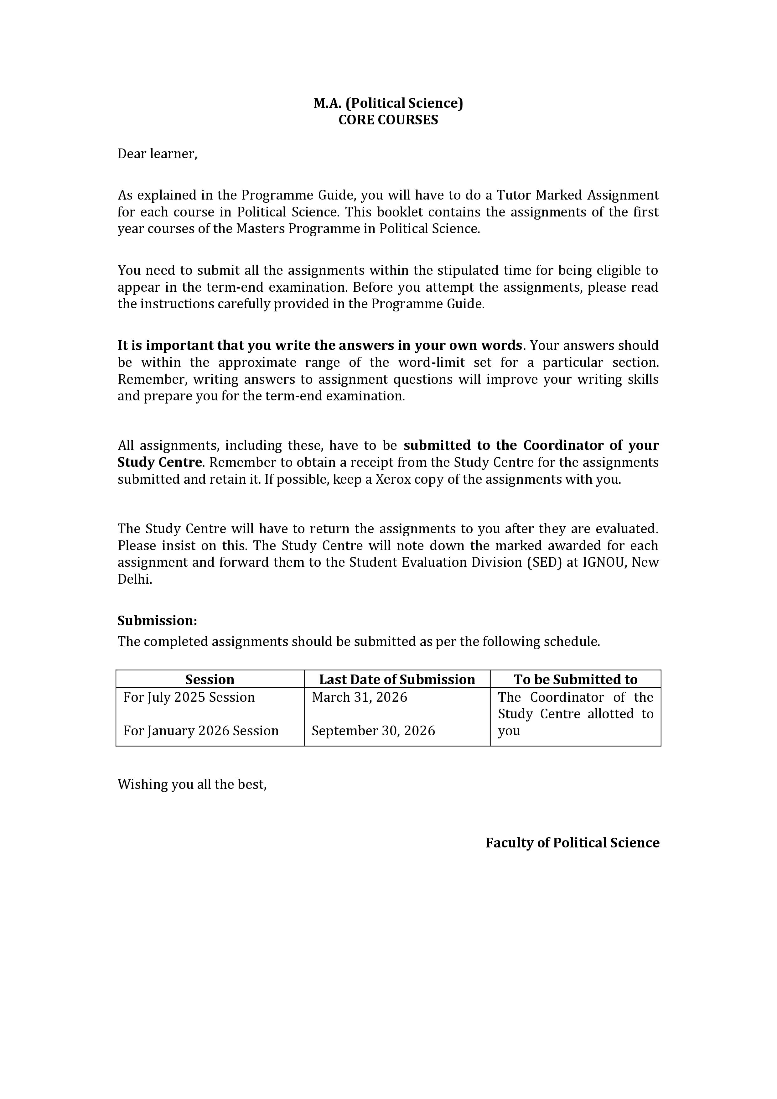 IGNOU MPS 003 Handwritten Hardcopy Assignment 2025-2026 (English Medium)