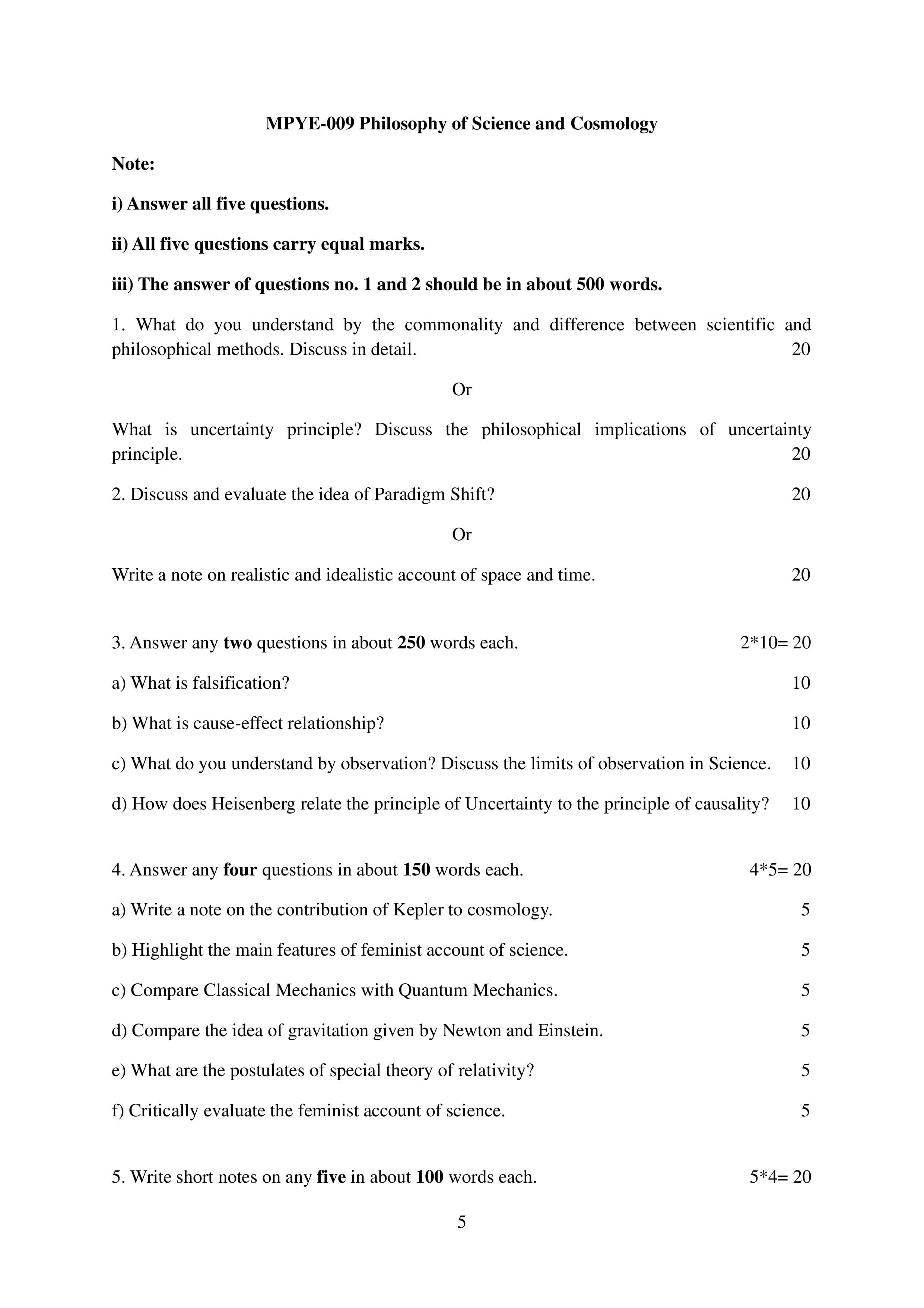IGNOU MPYE 009 Handwritten Hardcopy Assignment 2025-25 (English Medium)