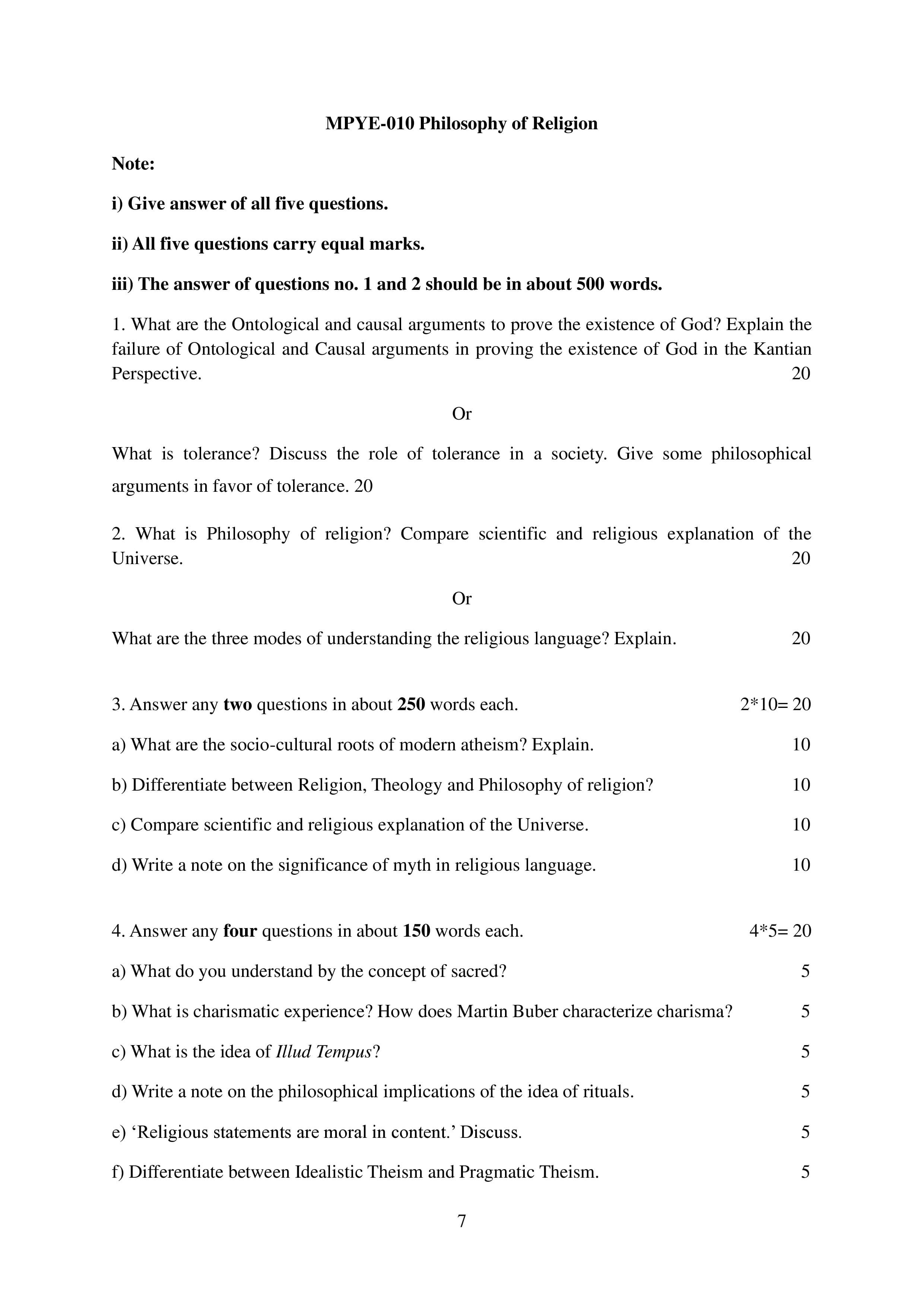 IGNOU MPYE 010 Handwritten Hardcopy Assignment 2025-25 (English Medium)